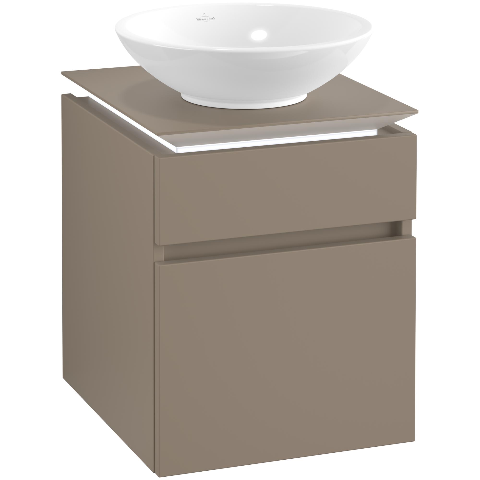 Tvättställsskåp Villeroy & Boch Legato 450 med 2 Lådor för Ytmonterat Tvättställ | badrum - badrumsmobler - tvattstallsskap-och-kommod | KakelKungen