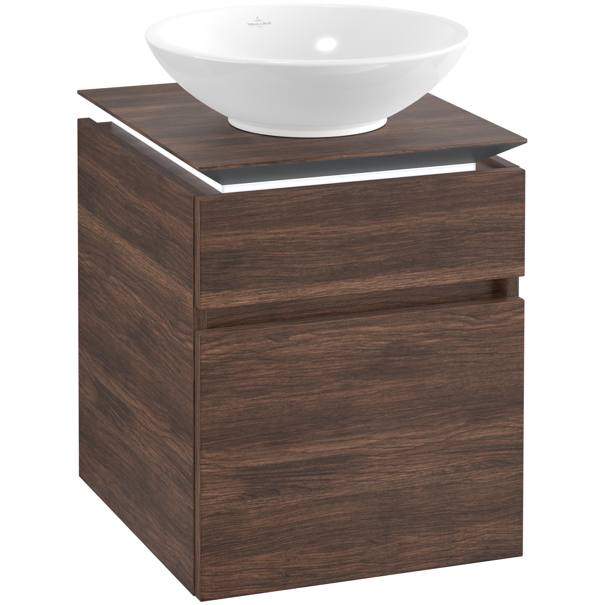 Tvättställsskåp Villeroy & Boch Legato 450 med 2 Lådor för Ytmonterat Tvättställ | badrum - badrumsmobler - tvattstallsskap-och-kommod | KakelKungen