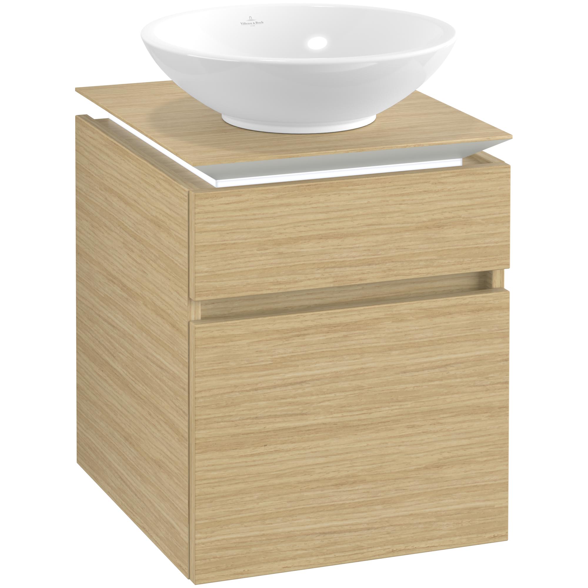 Tvättställsskåp Villeroy & Boch Legato 450 med 2 Lådor för Ytmonterat Tvättställ | badrum - badrumsmobler - tvattstallsskap-och-kommod | KakelKungen