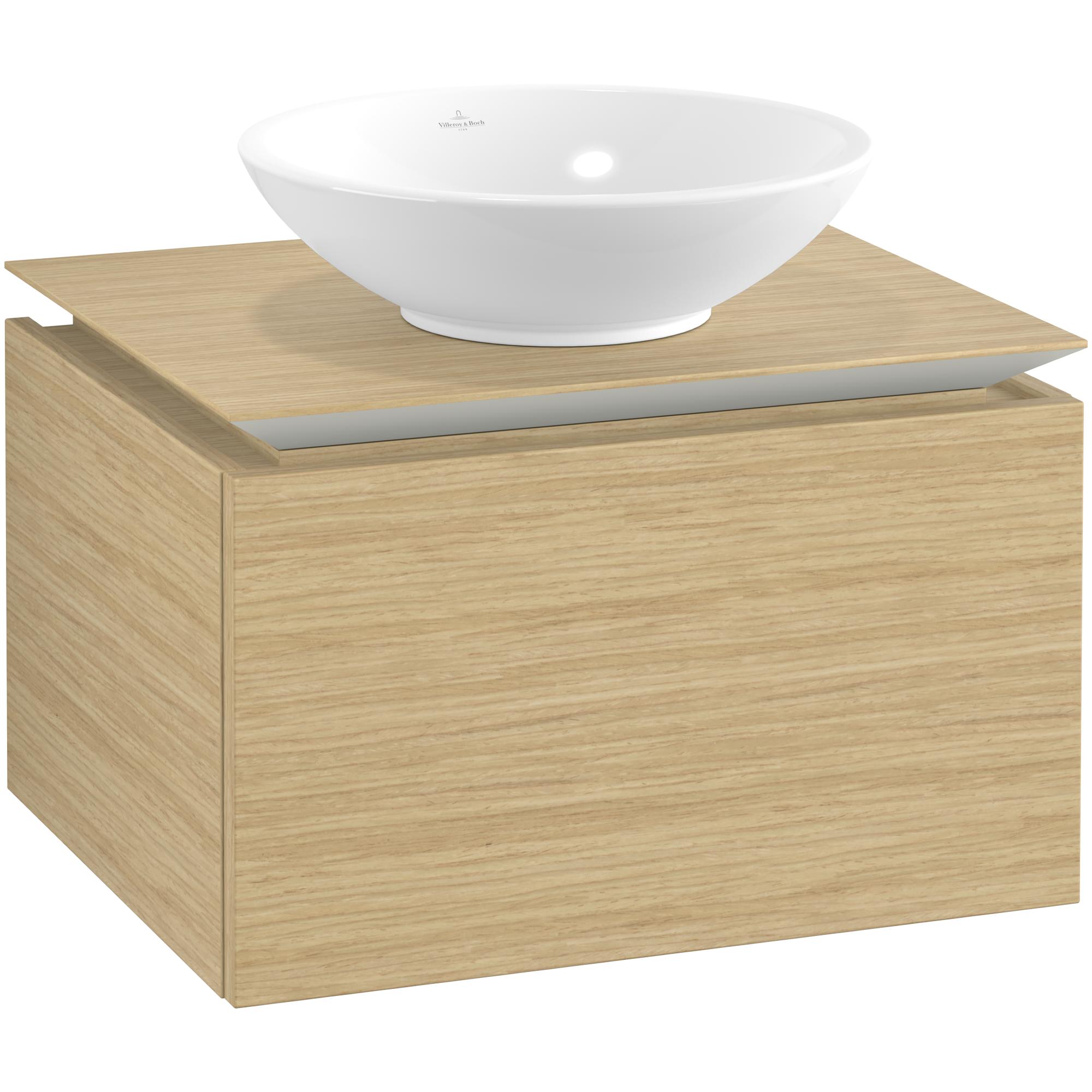 Tvättställsskåp Villeroy & Boch Legato Kompakt 600 med 1 Låda för Ytmonterat Tvättställ | badrum - badrumsmobler - tvattstallsskap-och-kommod | KakelKungen