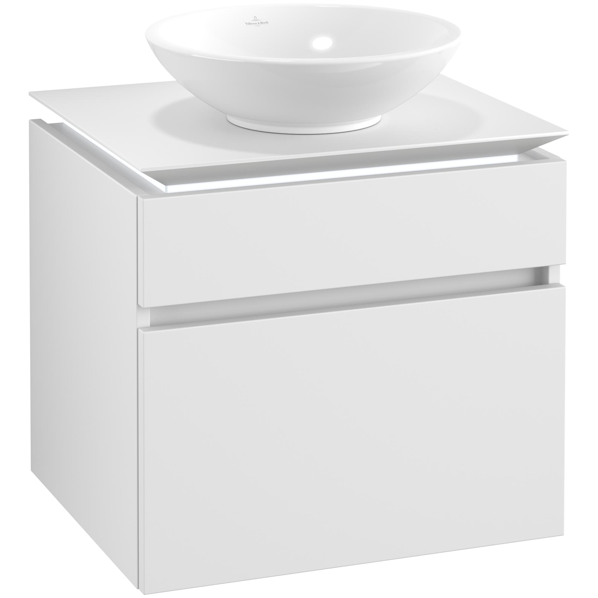 Tvättställsskåp Villeroy & Boch Legato 600 med 2 Lådor för Ytmonterat Tvättställ | badrum - badrumsmobler - tvattstallsskap-och-kommod | KakelKungen