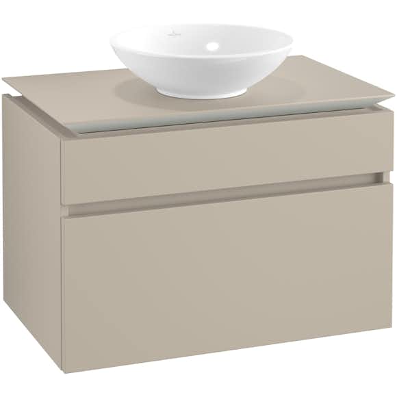 tvättställsskåp villeroy & boch legato 800 med 2 lådor för ytmonterat tvättställ