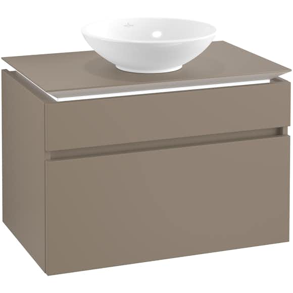 tvättställsskåp villeroy & boch legato 800 med 2 lådor för ytmonterat tvättställ