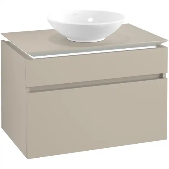 tvättställsskåp villeroy & boch legato 800 med 2 lådor för ytmonterat tvättställ