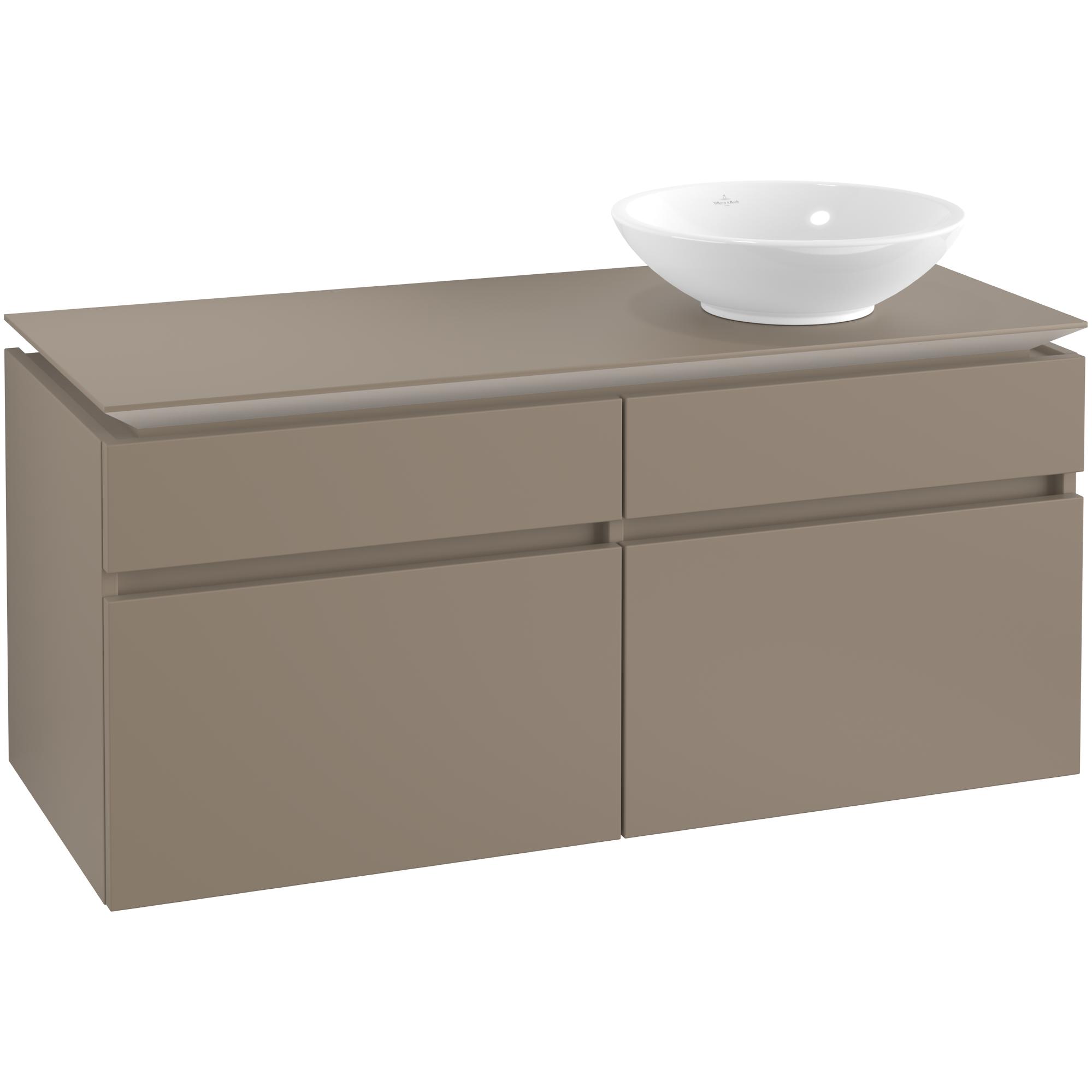 Tvättställsskåp Villeroy & Boch Legato 1200 med 4 Lådor för Ocentrerat Ytmonterat Tvättställ | badrum - badrumsmobler - tvattstallsskap-och-kommod | KakelKungen