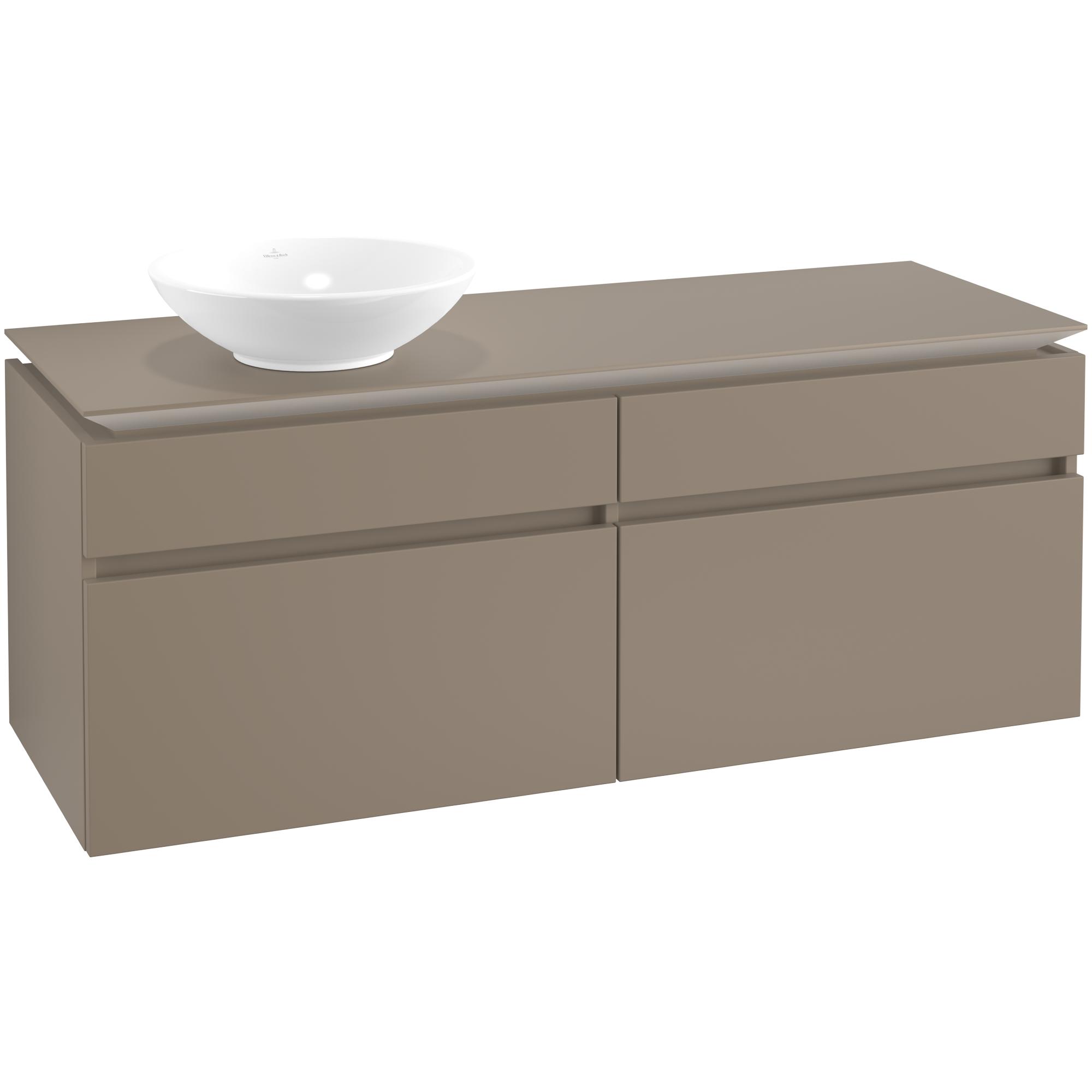 Tvättställsskåp Villeroy & Boch Legato 1400 med 4 Lådor för Ocentrerat Ytmonterat Tvättställ | badrum - badrumsmobler - tvattstallsskap-och-kommod | KakelKungen