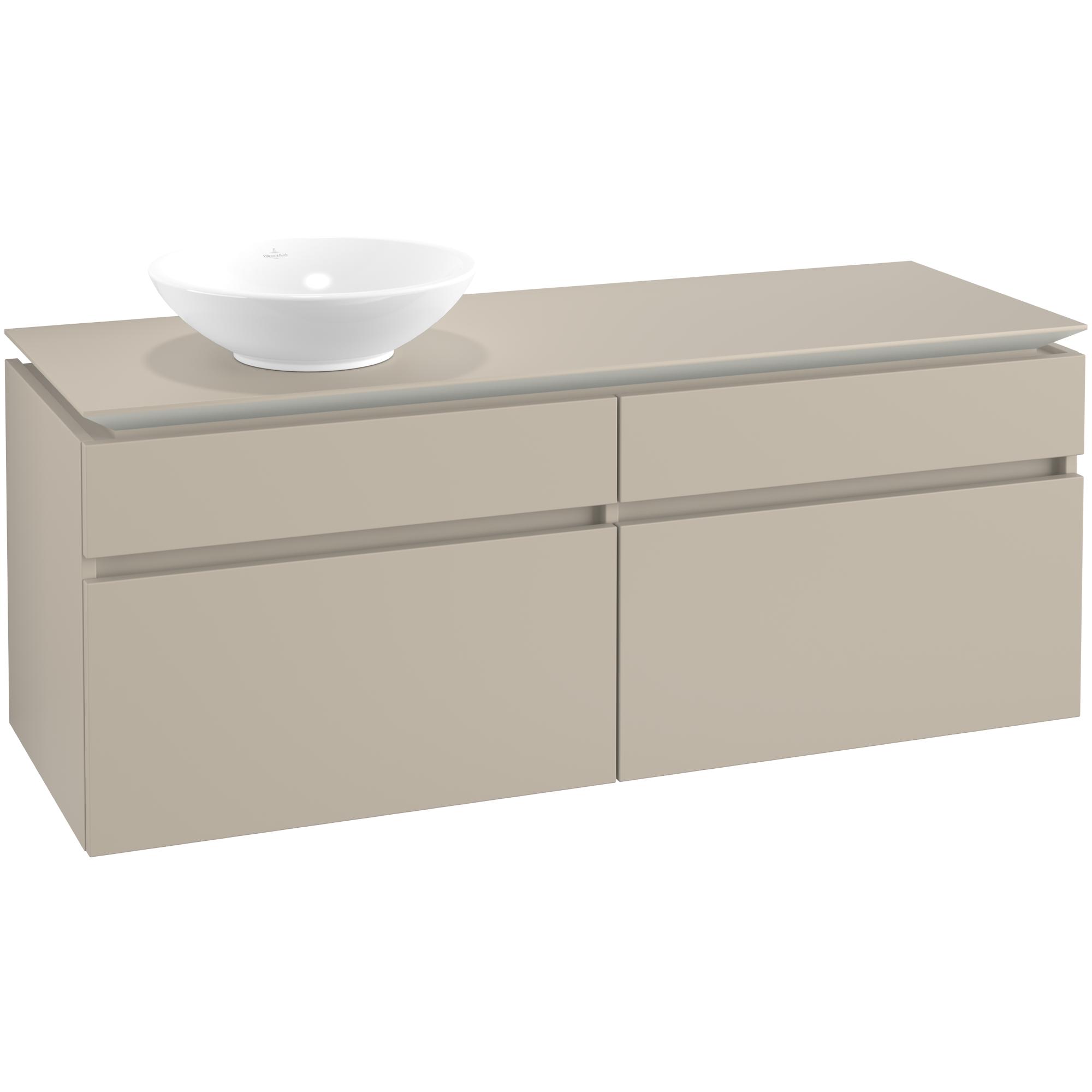 Tvättställsskåp Villeroy & Boch Legato 1400 med 4 Lådor för Ocentrerat Ytmonterat Tvättställ | badrum - badrumsmobler - tvattstallsskap-och-kommod | KakelKungen