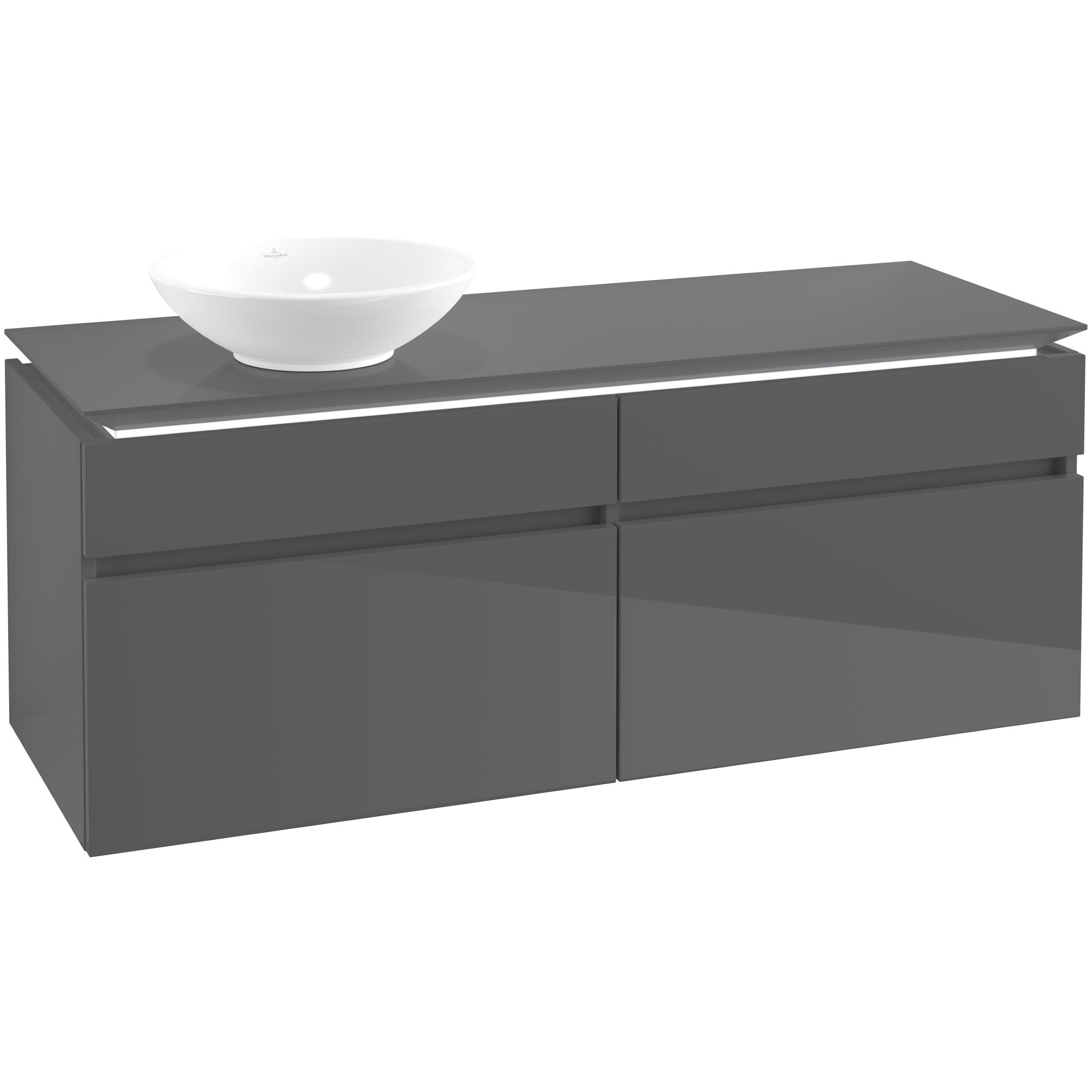 Tvättställsskåp Villeroy & Boch Legato 1400 med 4 Lådor för Ocentrerat Ytmonterat Tvättställ | badrum - badrumsmobler - tvattstallsskap-och-kommod | KakelKungen