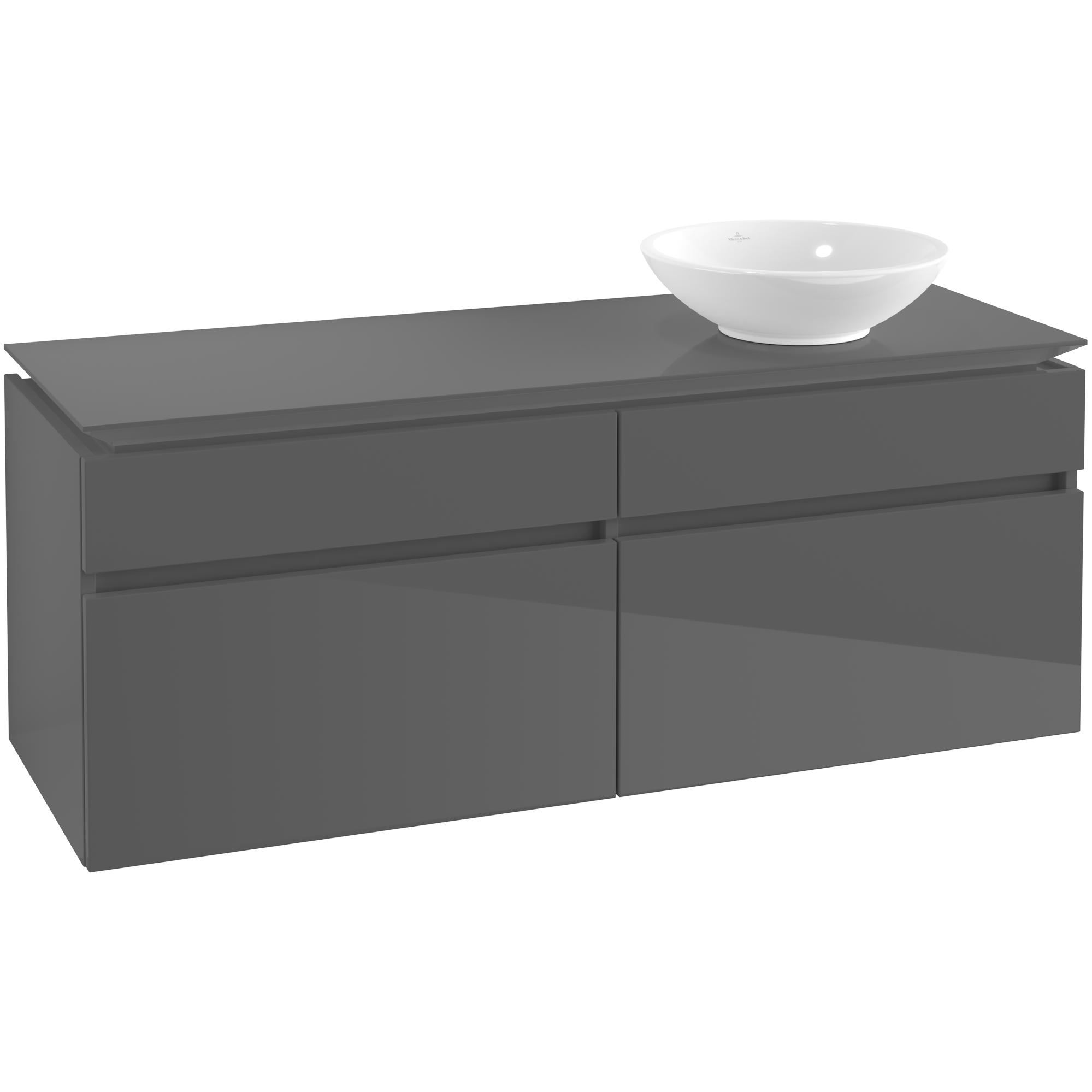 Tvättställsskåp Villeroy & Boch Legato 1400 med 4 Lådor för Ocentrerat Ytmonterat Tvättställ | badrum - badrumsmobler - tvattstallsskap-och-kommod | KakelKungen