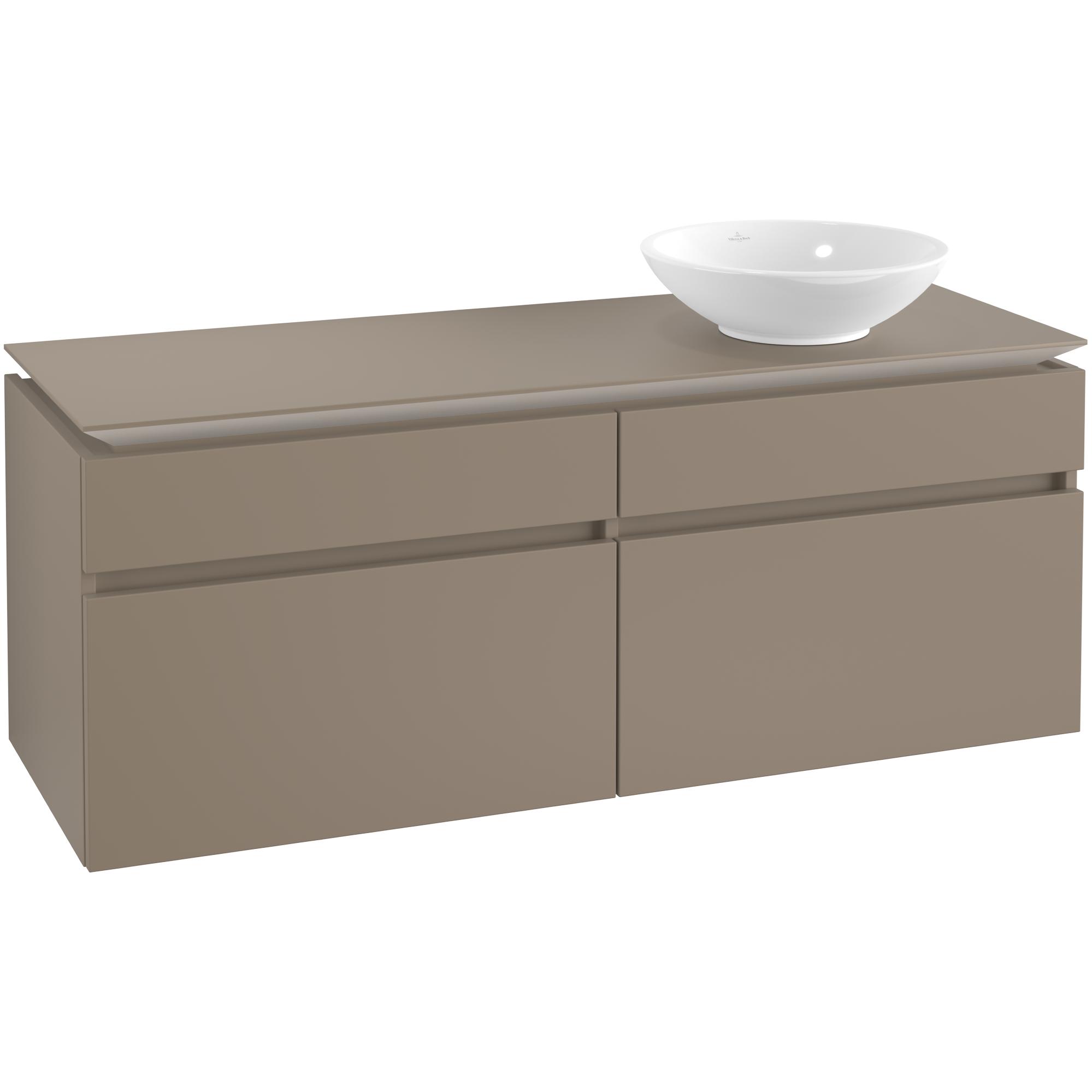 Tvättställsskåp Villeroy & Boch Legato 1400 med 4 Lådor för Ocentrerat Ytmonterat Tvättställ | badrum - badrumsmobler - tvattstallsskap-och-kommod | KakelKungen