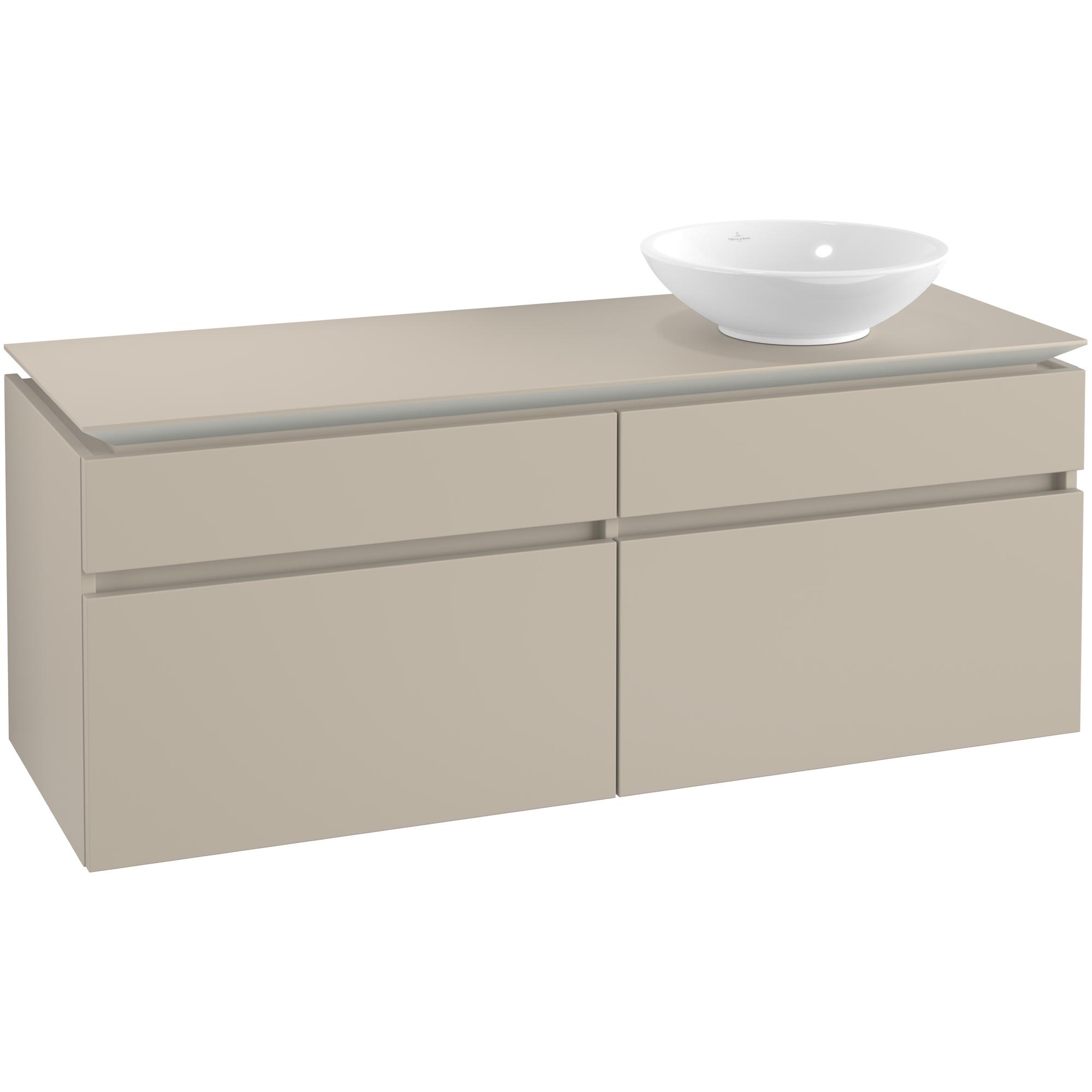 Tvättställsskåp Villeroy & Boch Legato 1400 med 4 Lådor för Ocentrerat Ytmonterat Tvättställ | badrum - badrumsmobler - tvattstallsskap-och-kommod | KakelKungen