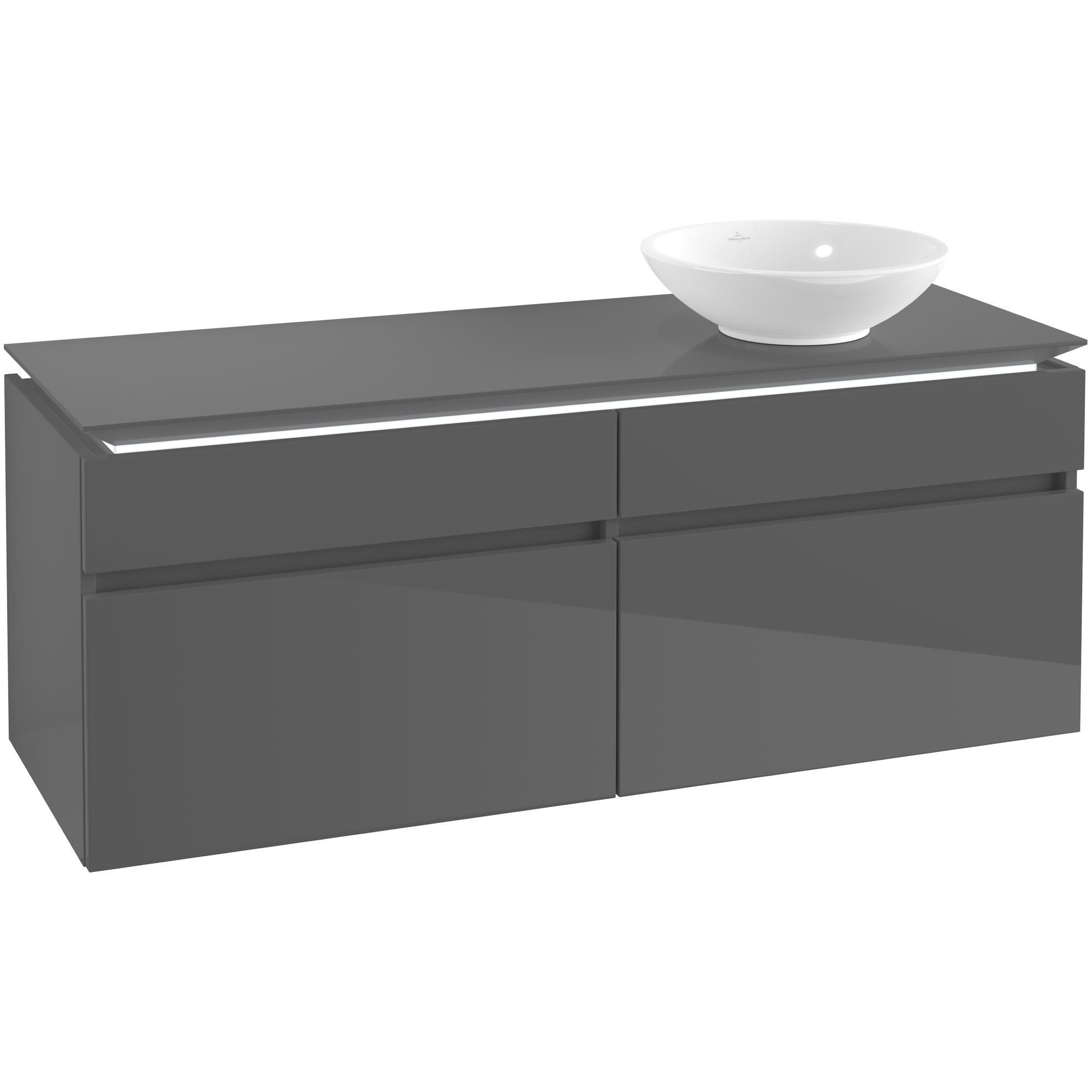 Tvättställsskåp Villeroy & Boch Legato 1400 med 4 Lådor för Ocentrerat Ytmonterat Tvättställ | badrum - badrumsmobler - tvattstallsskap-och-kommod | KakelKungen