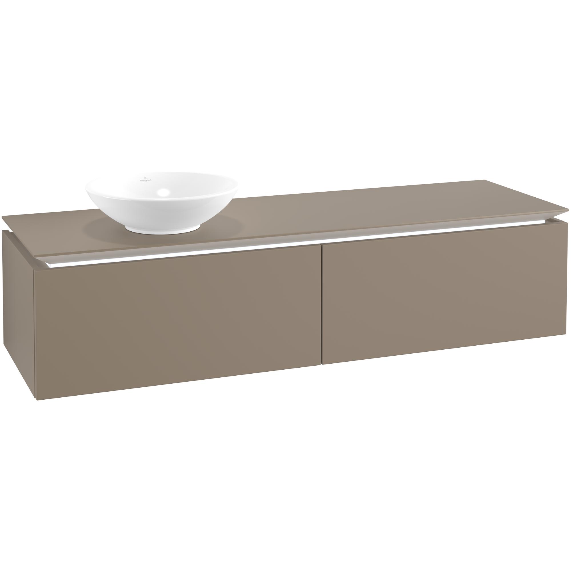 Tvättställsskåp Villeroy & Boch Legato Kompakt 1600 med 2 Lådor för Ocentrerat Ytmonterat Tvättställ från Övriga V&B Serier | badrum - badrumsmobler - tvattstallsskap-och-kommod | KakelKungen