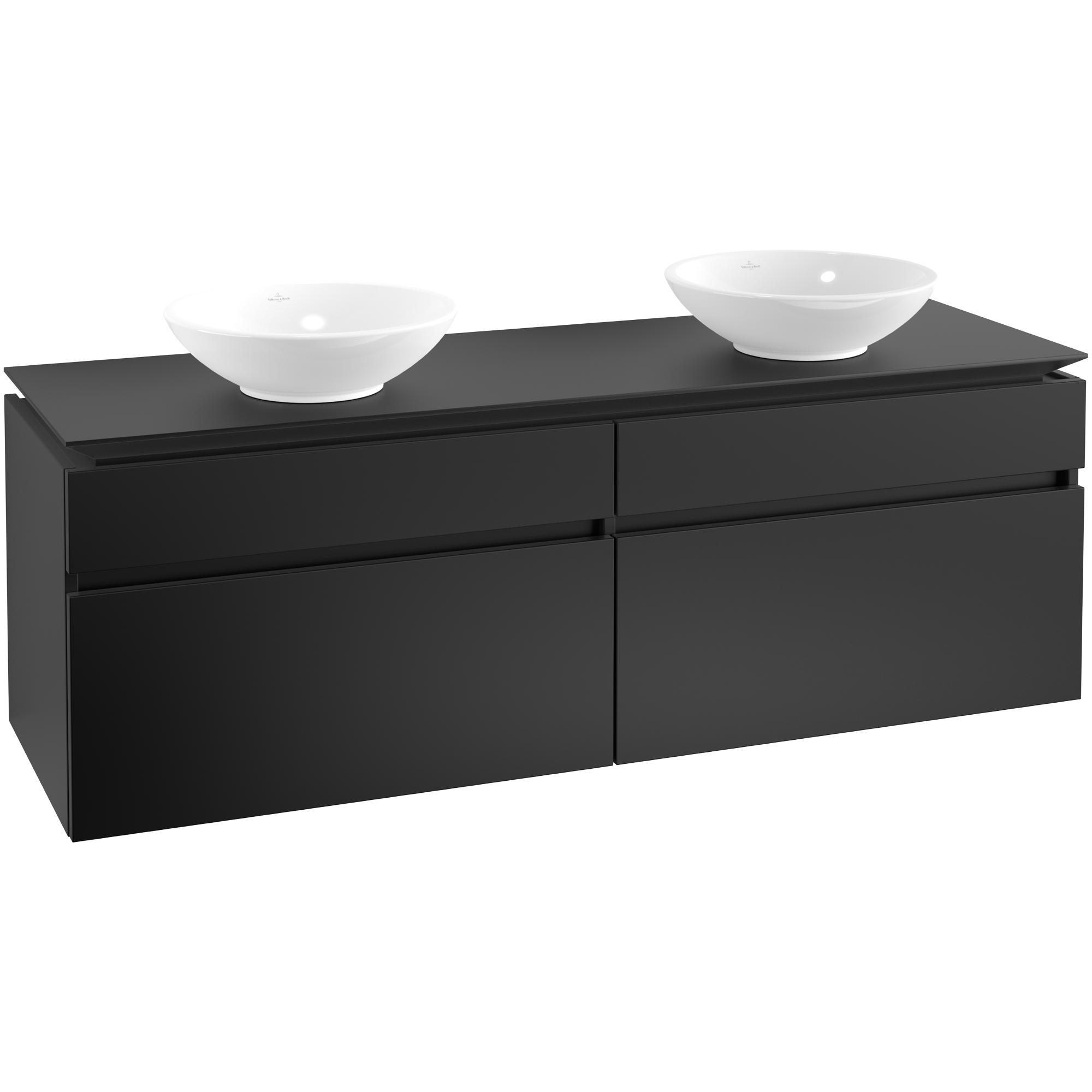 Tvättställsskåp Villeroy & Boch Legato 1600 med 4 Lådor för Två Ytmonterade Tvättställ från Övriga V&B Serier | badrum - badrumsmobler - tvattstallsskap-och-kommod | KakelKungen