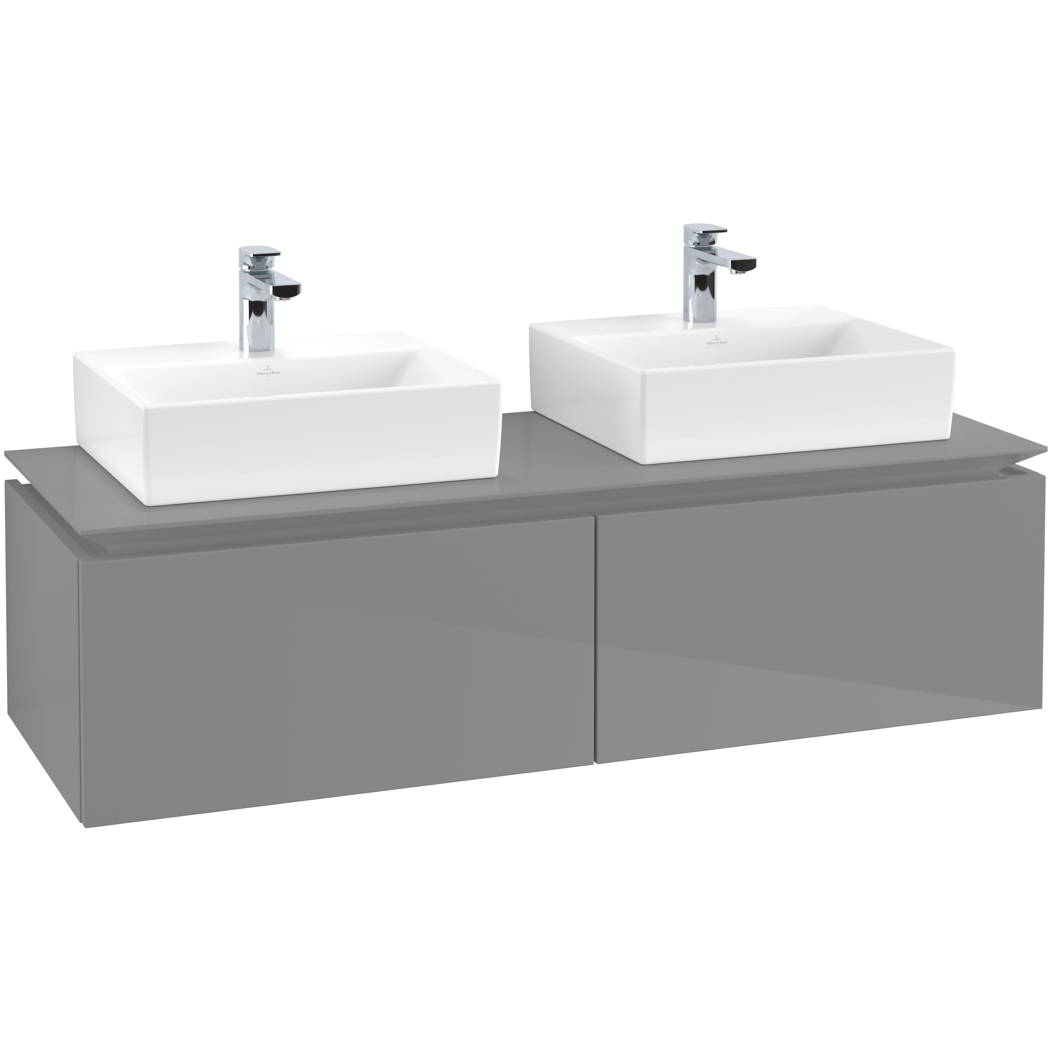 Tvättställsskåp Villeroy & Boch Legato Kompakt 1400 med 2 Lådor för Två Tvättställ | badrum - badrumsmobler - tvattstallsskap-och-kommod | KakelKungen