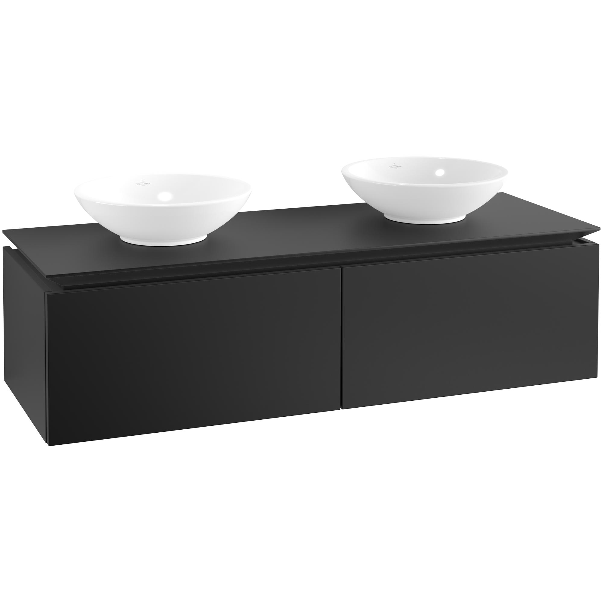 Tvättställsskåp Villeroy & Boch Legato Kompakt 1400 med 2 Lådor för Två Tvättställ