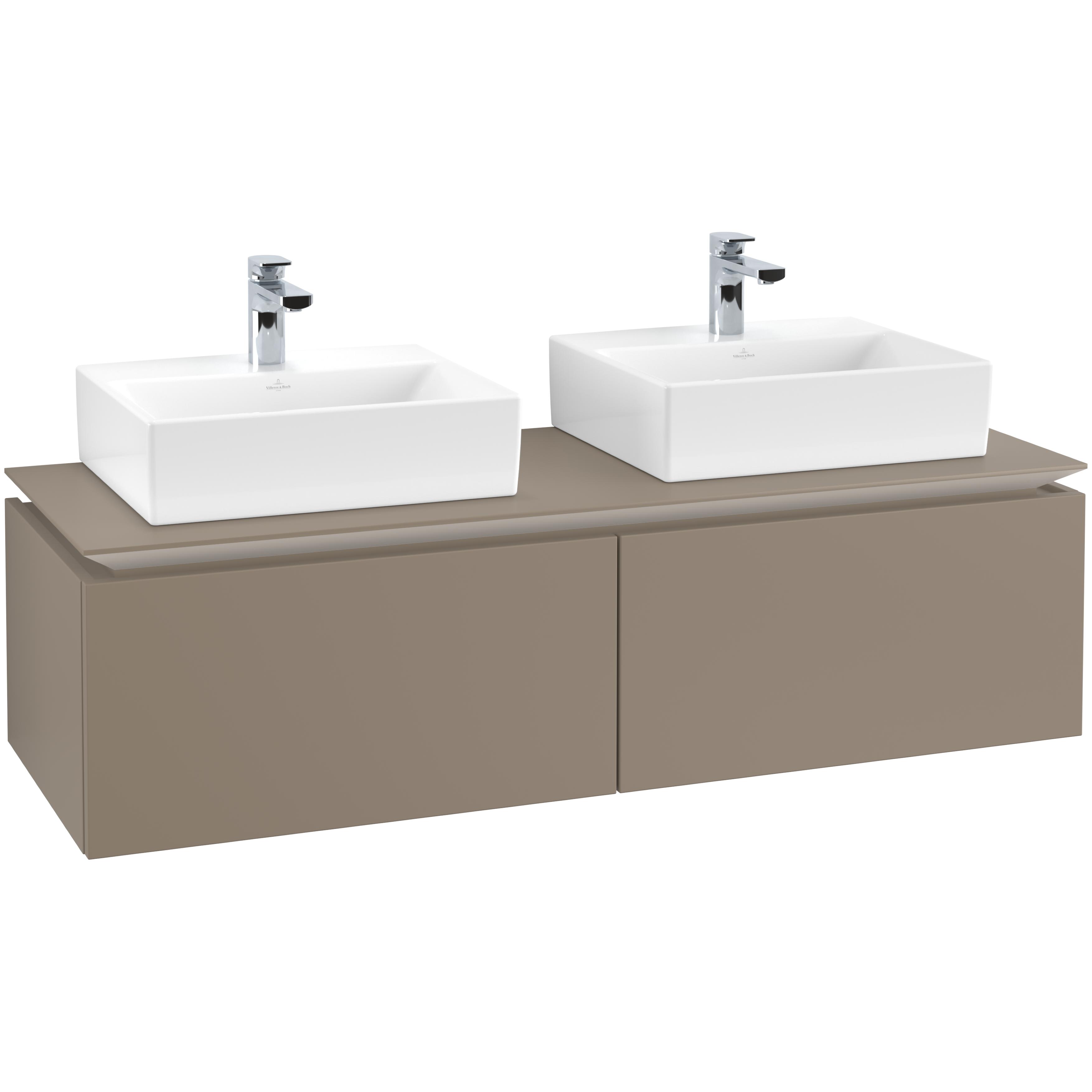 Tvättställsskåp Villeroy & Boch Legato Kompakt 1400 med 2 Lådor för Två Tvättställ | badrum - badrumsmobler - tvattstallsskap-och-kommod | KakelKungen