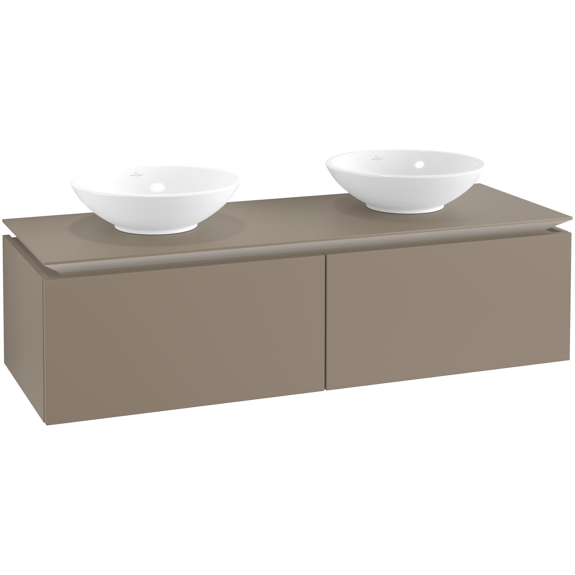 Tvättställsskåp Villeroy & Boch Legato Kompakt 1400 med 2 Lådor för Två Tvättställ