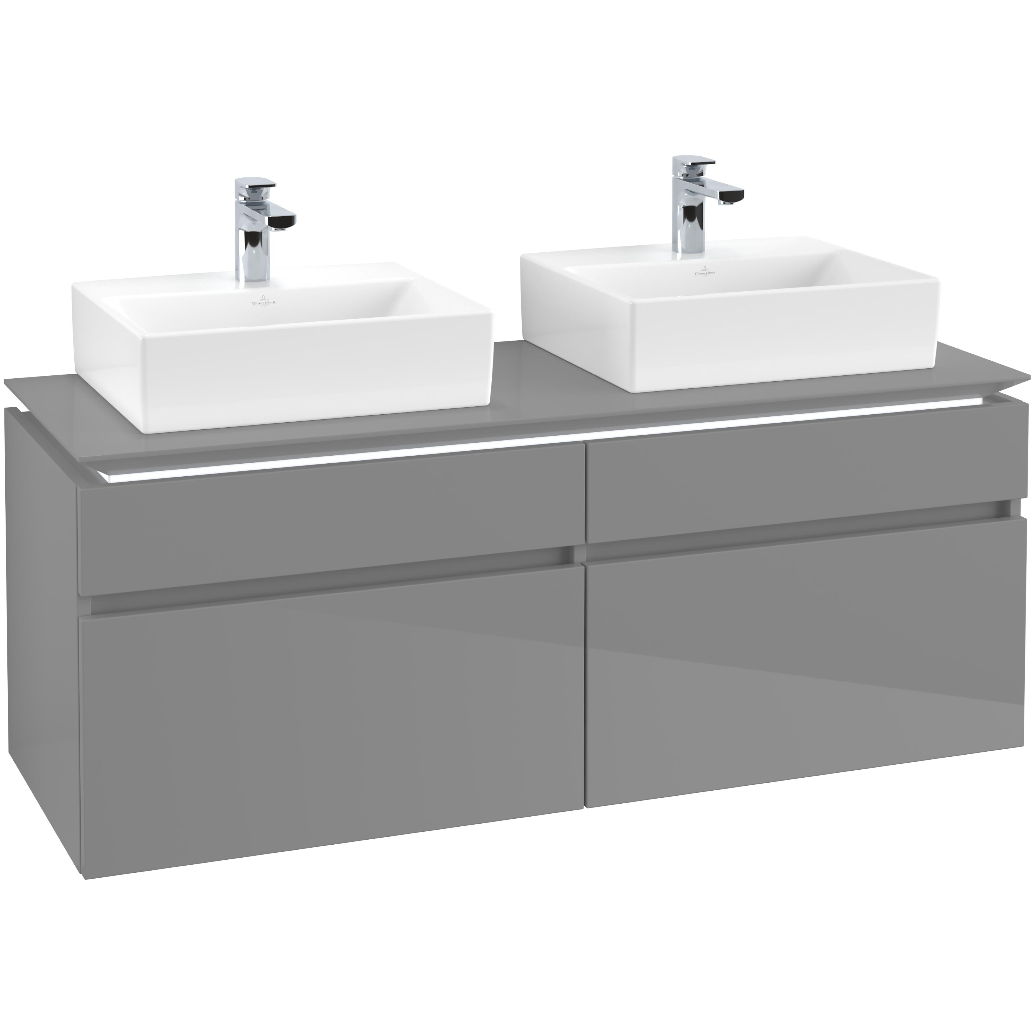 Tvättställsskåp Villeroy & Boch Legato 1400 med 4 Lådor för Två Tvättställ | badrum - badrumsmobler - tvattstallsskap-och-kommod | KakelKungen