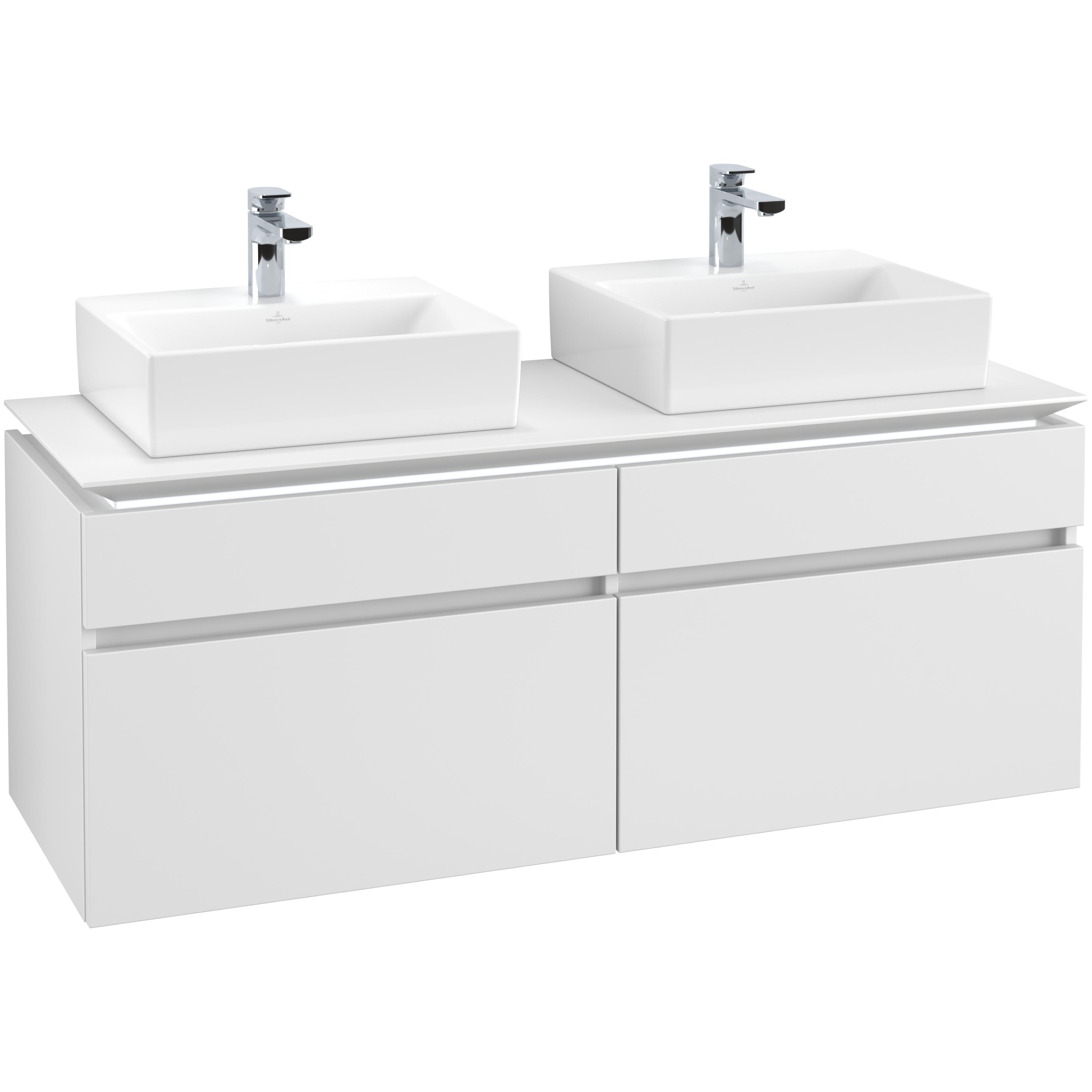 Tvättställsskåp Villeroy & Boch Legato 1400 med 4 Lådor för Två Tvättställ | badrum - badrumsmobler - tvattstallsskap-och-kommod | KakelKungen