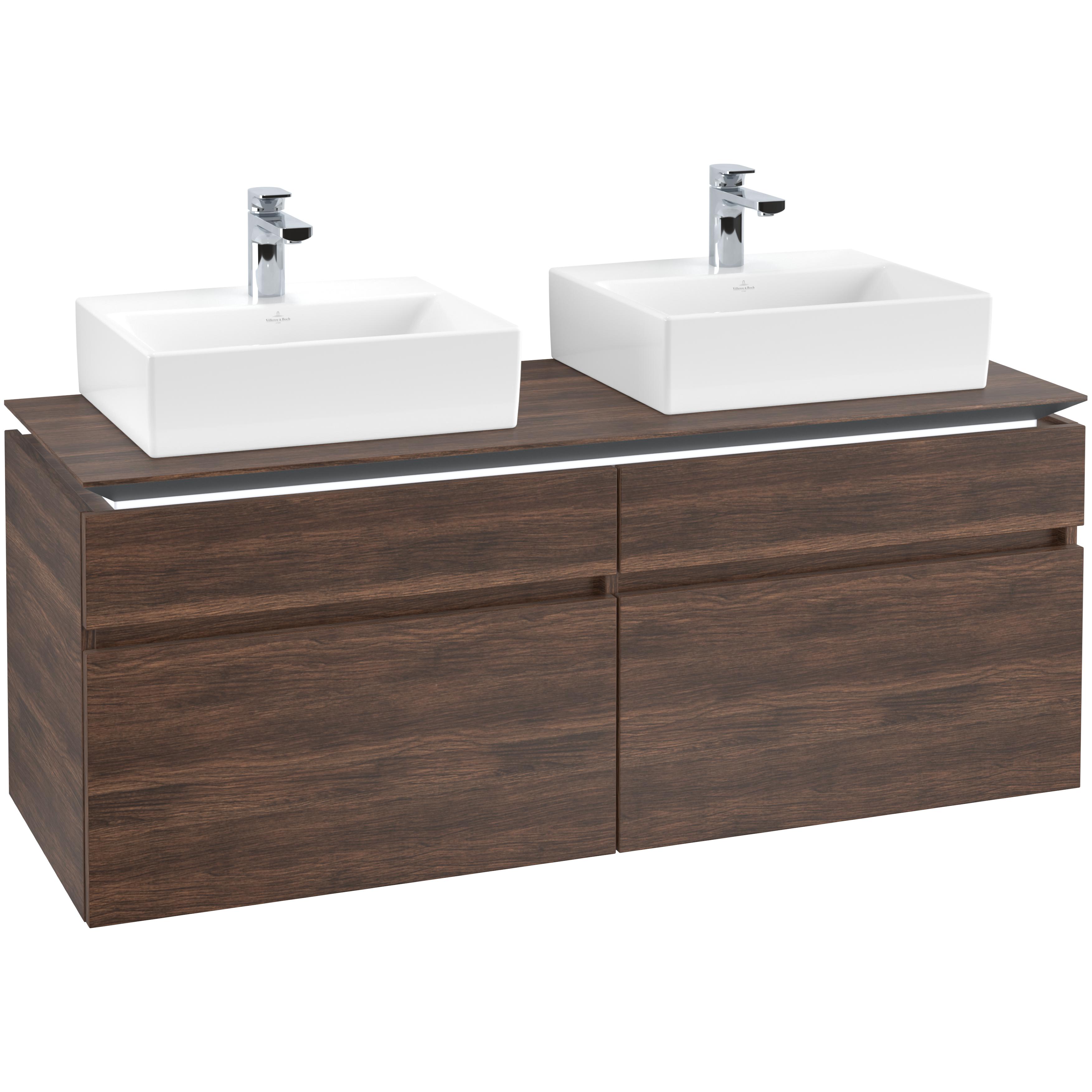 Tvättställsskåp Villeroy & Boch Legato 1400 med 4 Lådor för Två Tvättställ | badrum - badrumsmobler - tvattstallsskap-och-kommod | KakelKungen