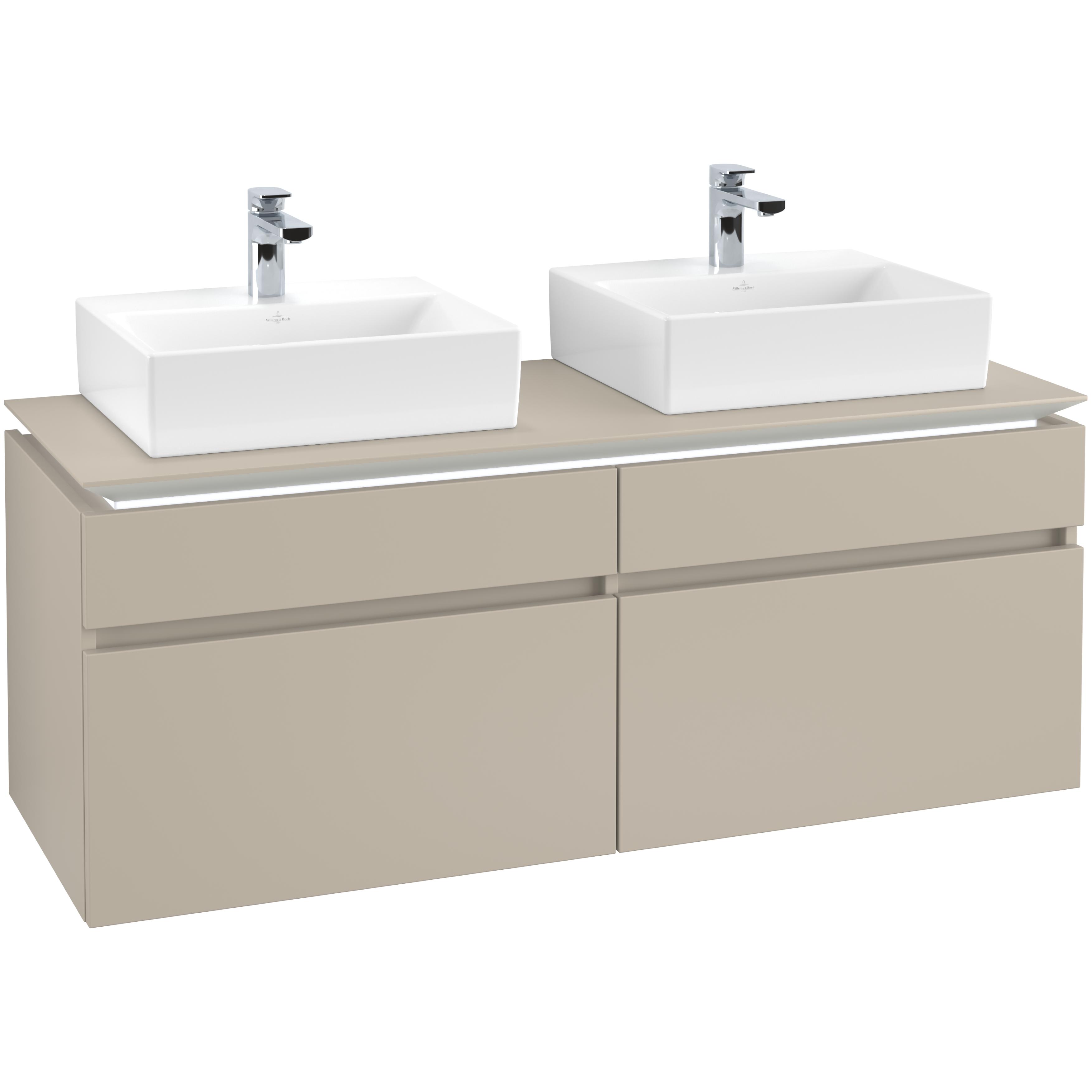 Tvättställsskåp Villeroy & Boch Legato 1400 med 4 Lådor för Två Tvättställ | badrum - badrumsmobler - tvattstallsskap-och-kommod | KakelKungen