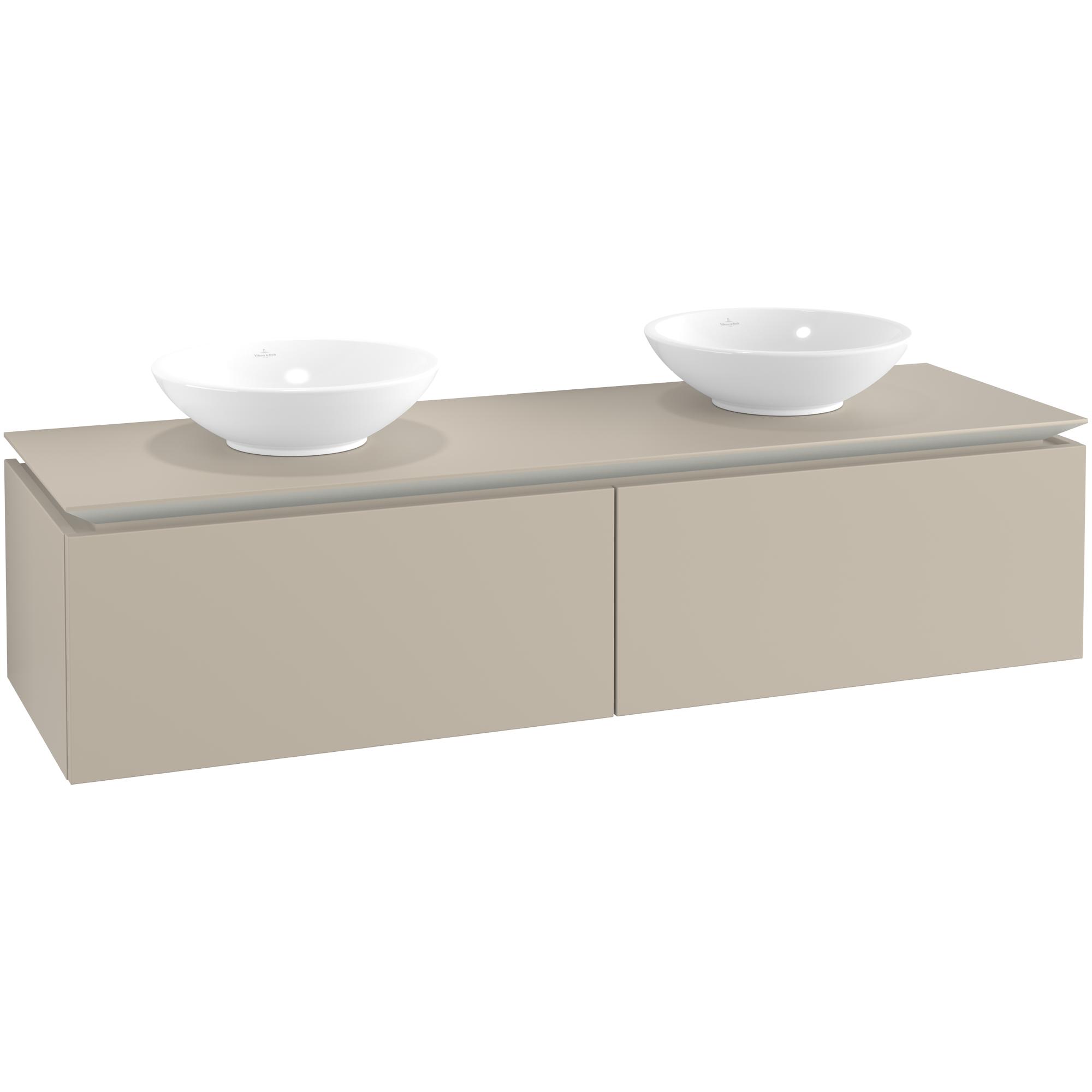 Tvättställsskåp Villeroy & Boch Legato Kompakt 1600 med 2 Lådor för Två Tvättställ från Memento | badrum - badrumsmobler - tvattstallsskap-och-kommod | KakelKungen