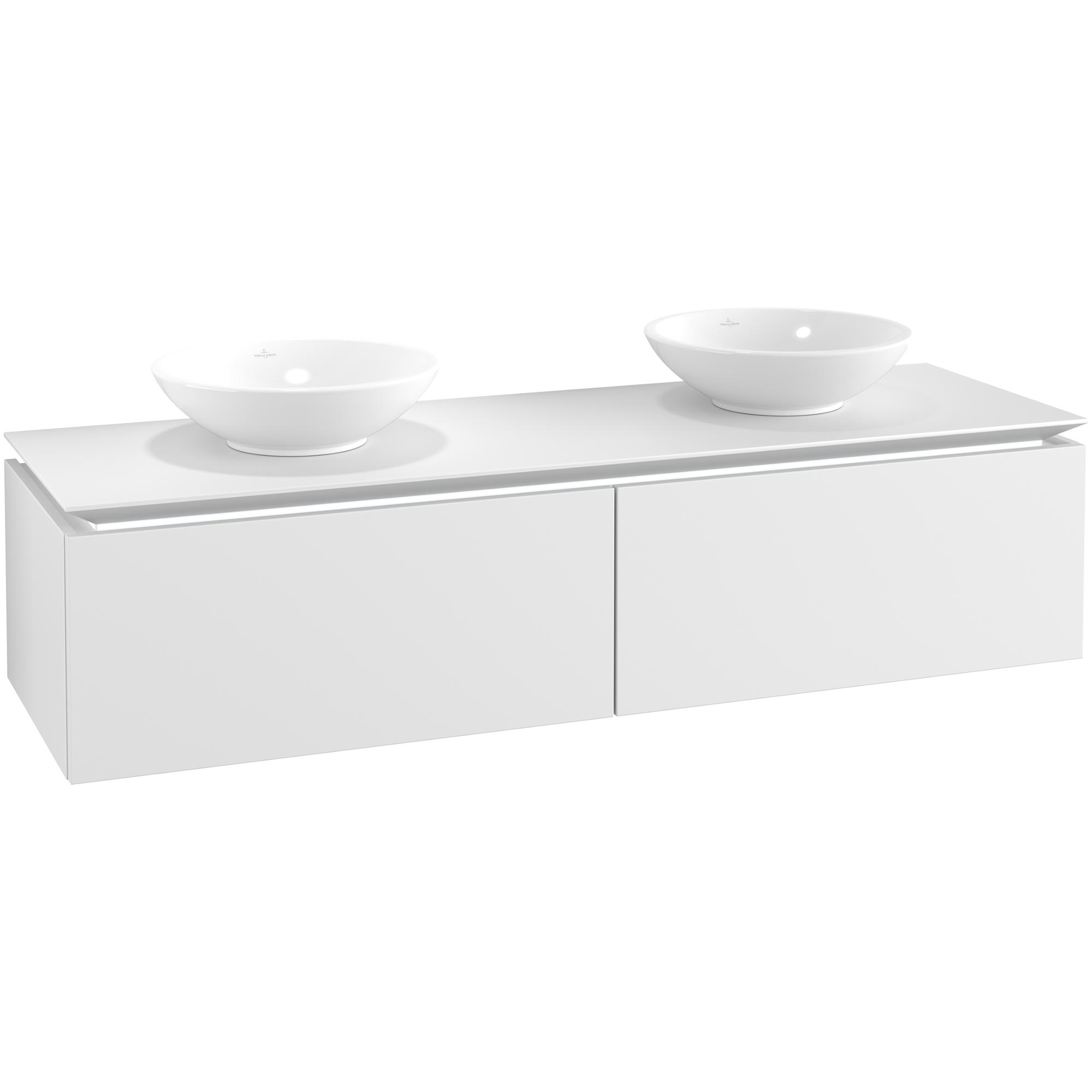 Tvättställsskåp Villeroy & Boch Legato Kompakt 1600 med 2 Lådor för Två Tvättställ från Memento | badrum - badrumsmobler - tvattstallsskap-och-kommod | KakelKungen