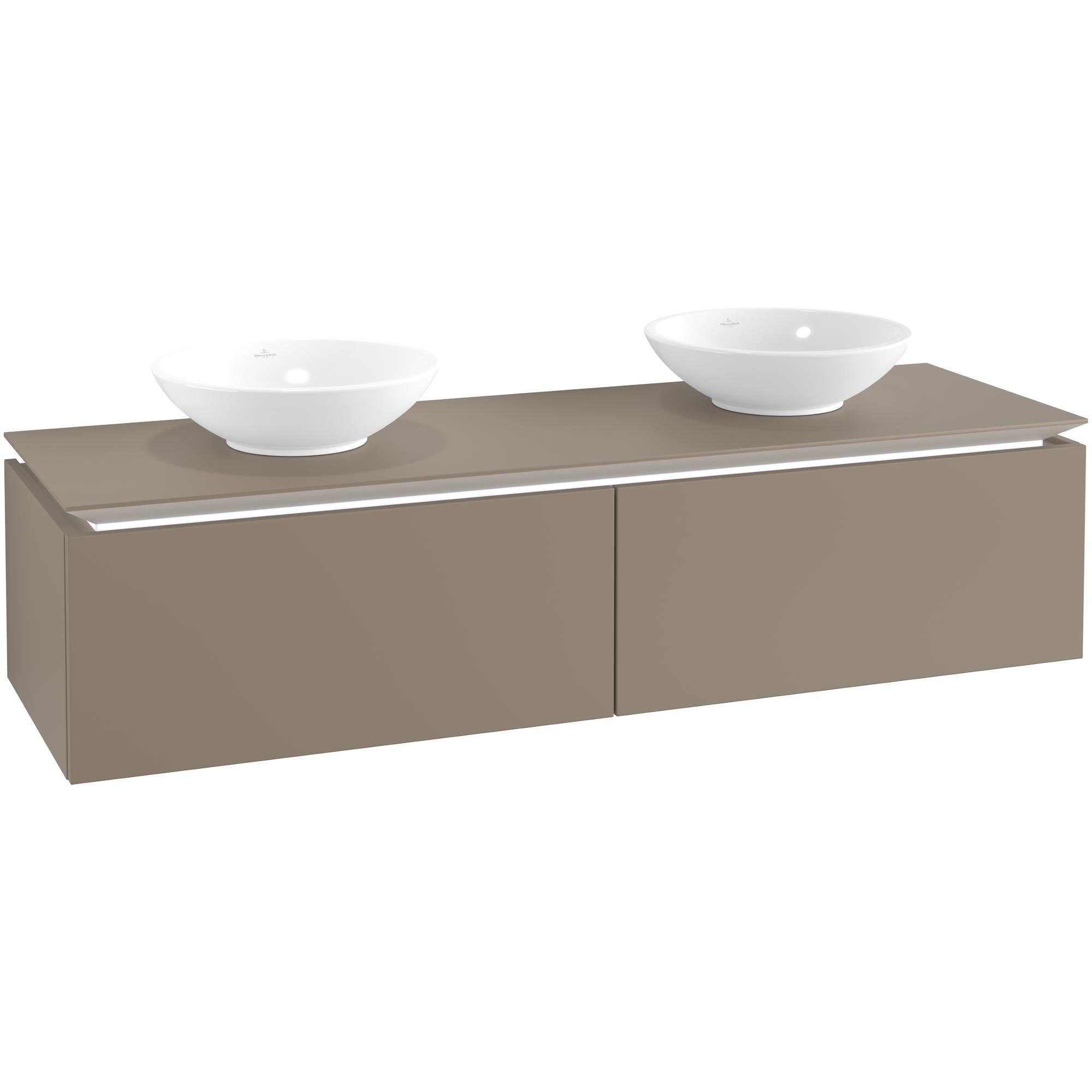 Tvättställsskåp Villeroy & Boch Legato Kompakt 1600 med 2 Lådor för Två Tvättställ från Memento | badrum - badrumsmobler - tvattstallsskap-och-kommod | KakelKungen