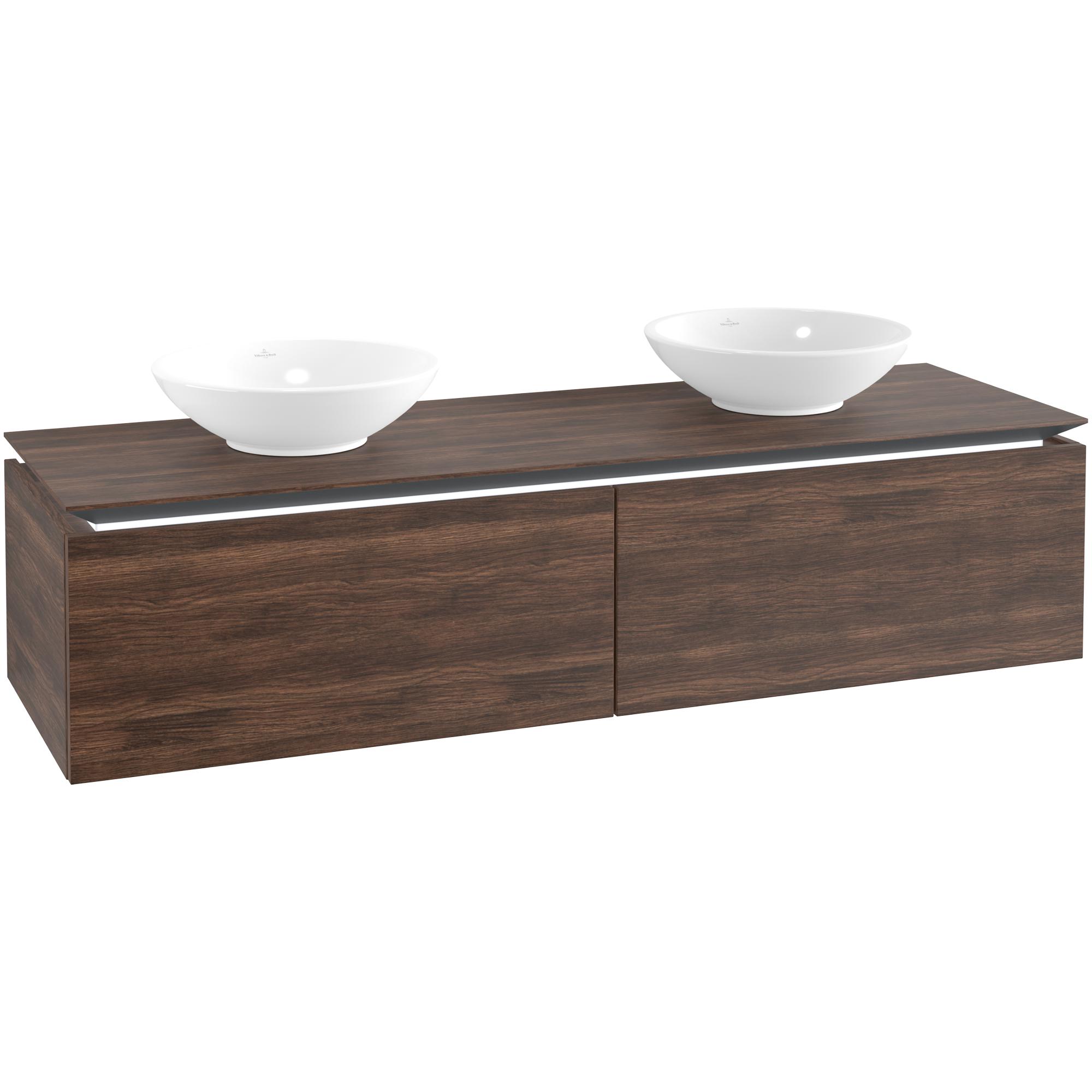 Tvättställsskåp Villeroy & Boch Legato Kompakt 1600 med 2 Lådor för Två Tvättställ från Memento | badrum - badrumsmobler - tvattstallsskap-och-kommod | KakelKungen