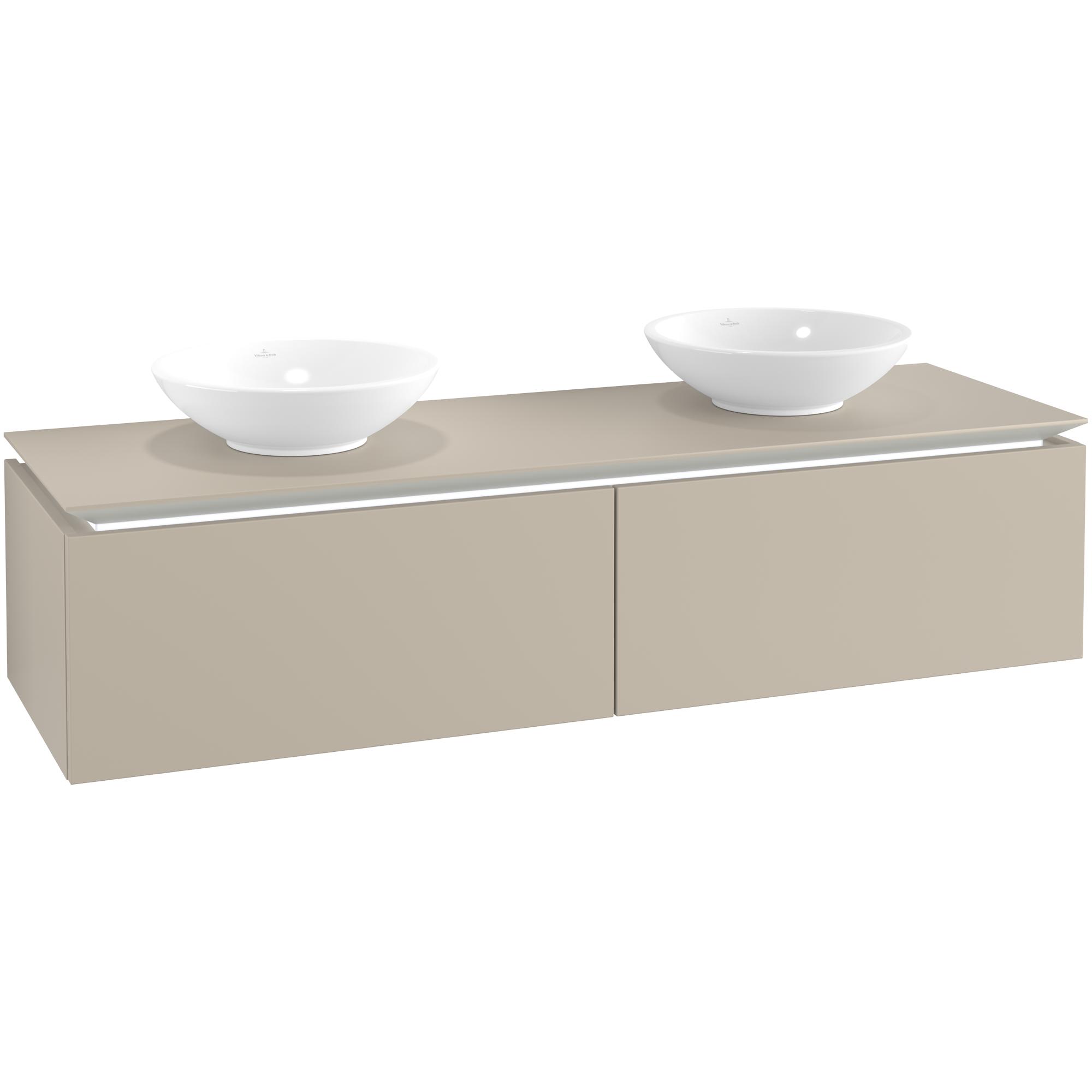 Tvättställsskåp Villeroy & Boch Legato Kompakt 1600 med 2 Lådor för Två Tvättställ från Memento | badrum - badrumsmobler - tvattstallsskap-och-kommod | KakelKungen