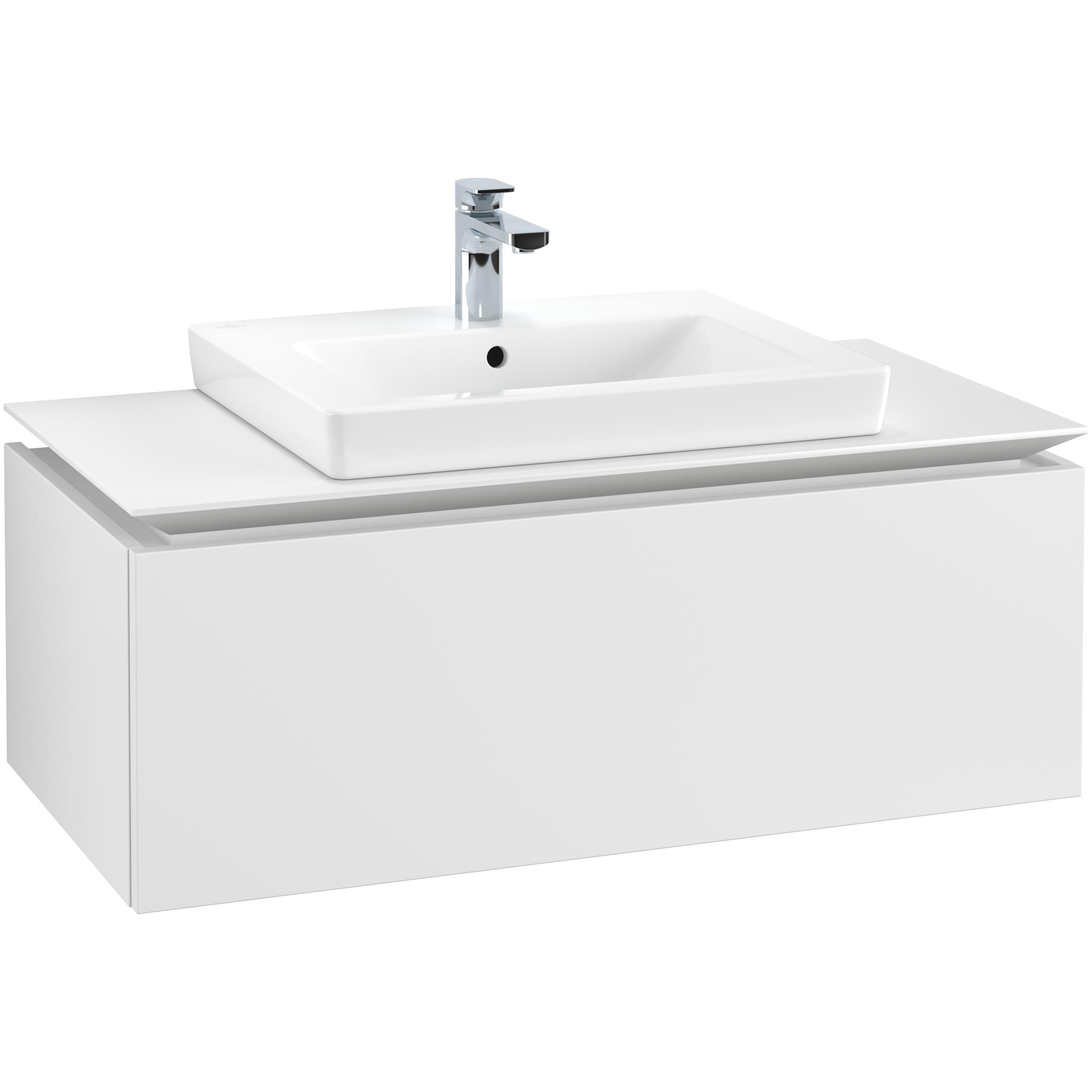 Tvättställsskåp Villeroy & Boch Legato Kompakt 1000 med 1 Låda för Tvättställ från Finion & Subway | badrum - badrumsmobler - tvattstallsskap-och-kommod | KakelKungen