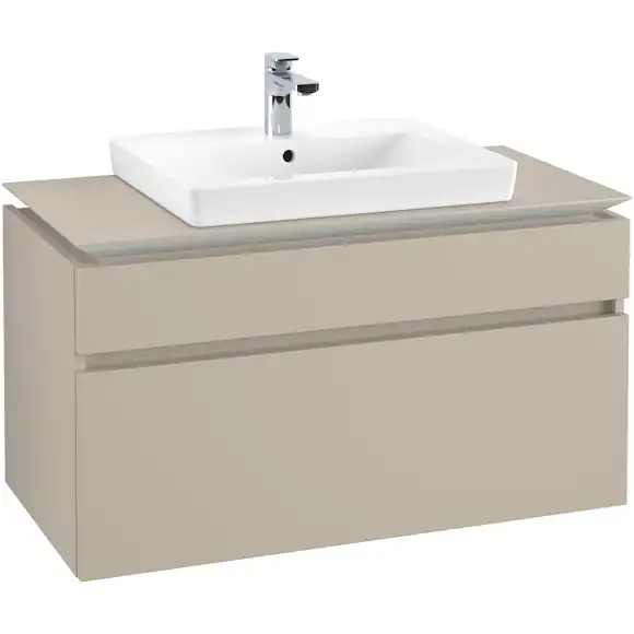 tvättställsskåp villeroy & boch legato 1000 med 2 lådor för tvättställ från finion & subway