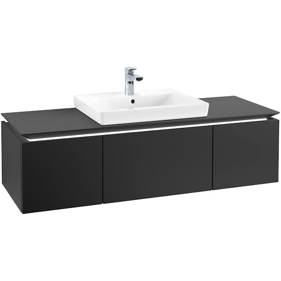 tvättställsskåp villeroy & boch legato kompakt med 3 lådor för tvättställ