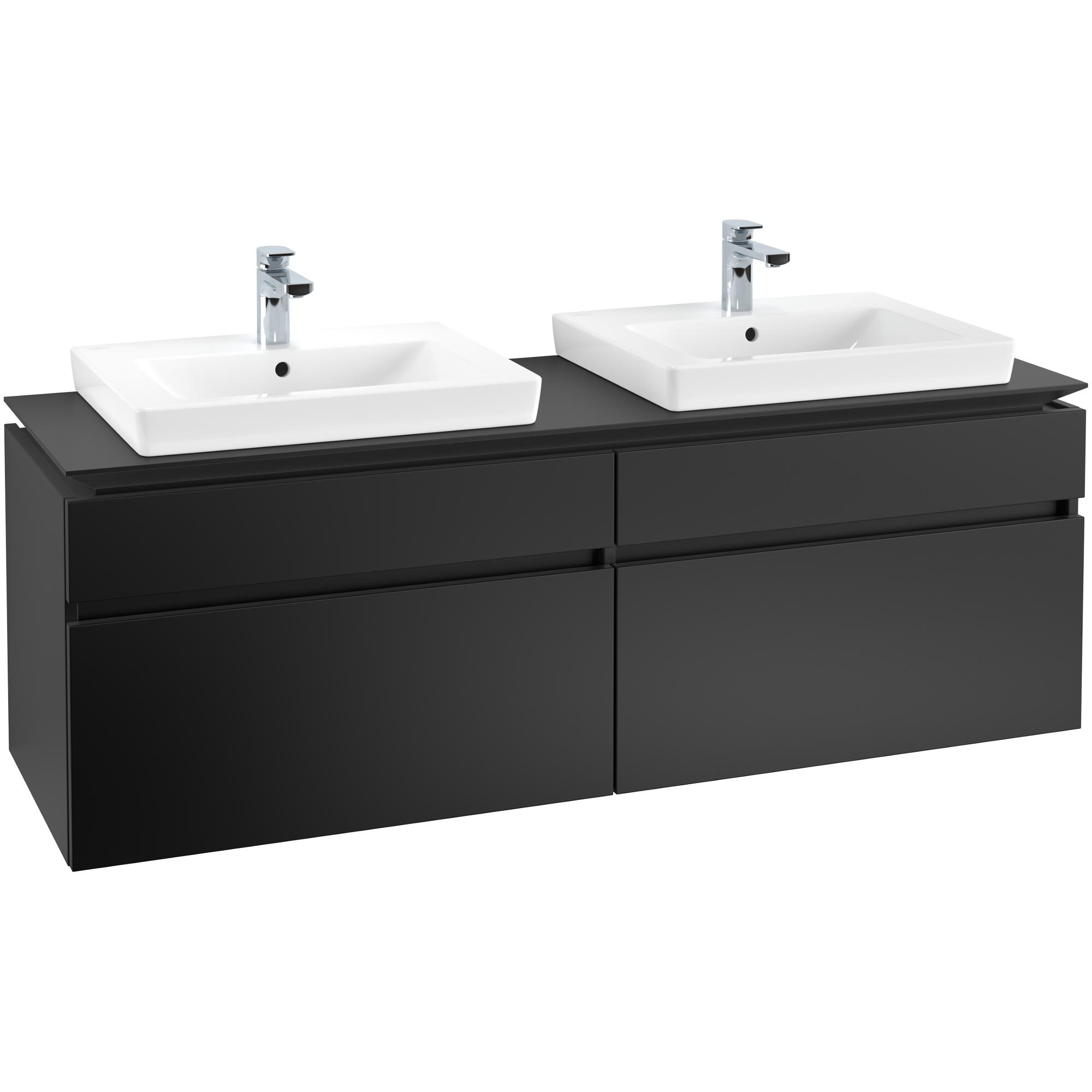 Tvättställsskåp Villeroy & Boch Legato 1600 med 4 Lådor för Två Tvättställ från Finion & Subway | badrum - badrumsmobler - tvattstallsskap-och-kommod | KakelKungen