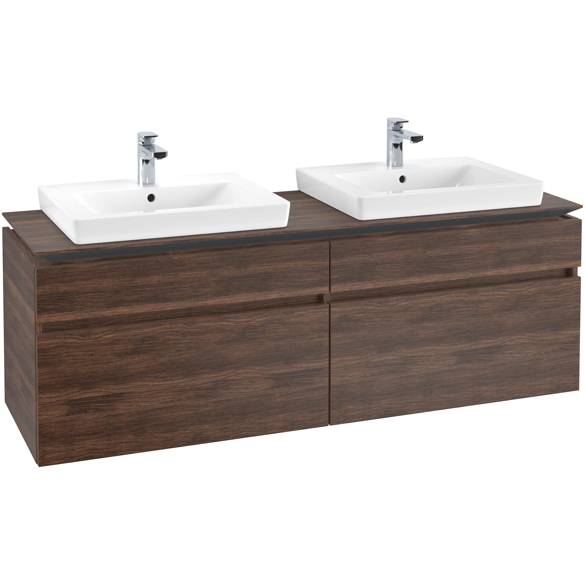 Tvättställsskåp Villeroy & Boch Legato 1600 med 4 Lådor för Två Tvättställ från Finion & Subway | badrum - badrumsmobler - tvattstallsskap-och-kommod | KakelKungen