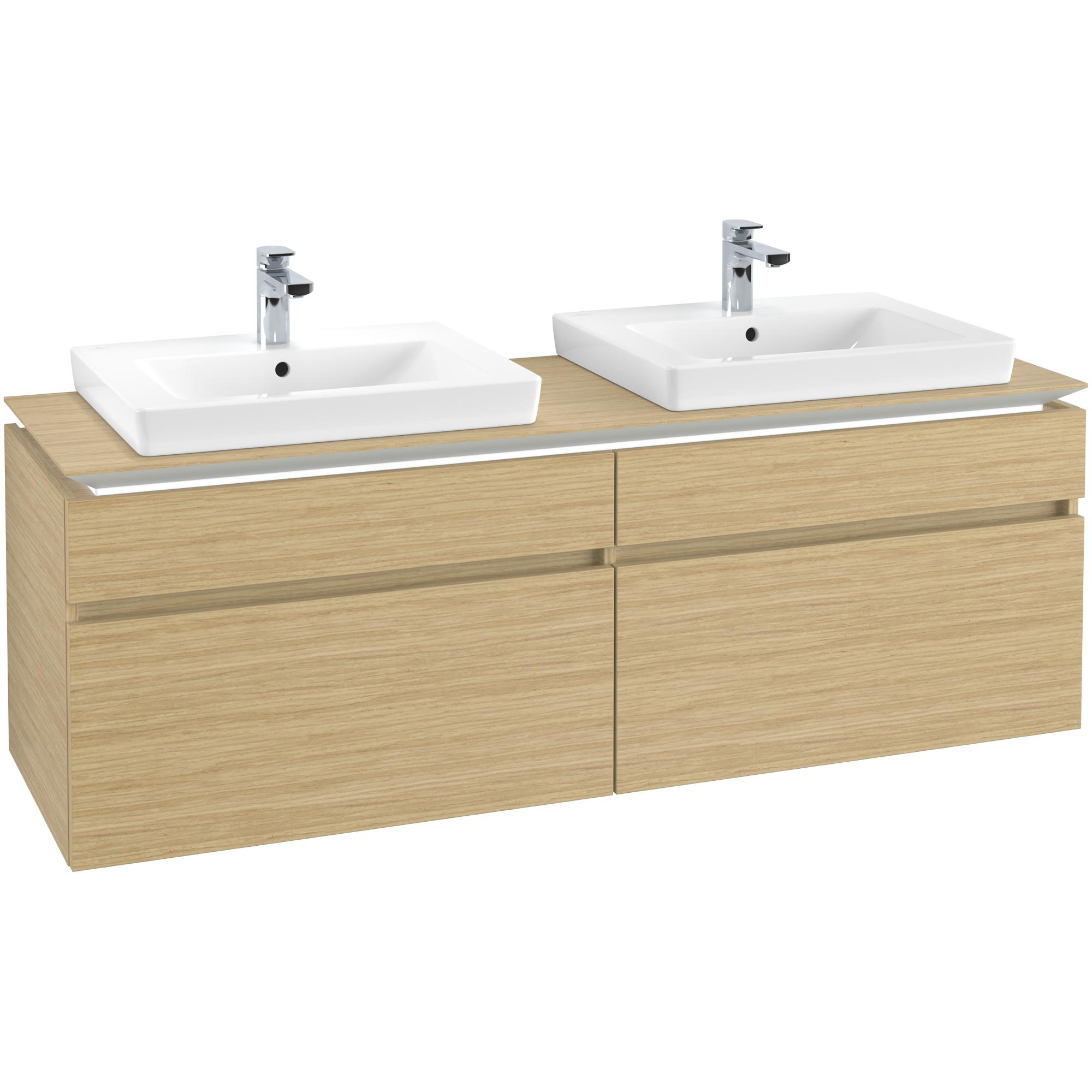 Tvättställsskåp Villeroy & Boch Legato 1600 med 4 Lådor för Två Tvättställ från Finion & Subway | badrum - badrumsmobler - tvattstallsskap-och-kommod | KakelKungen