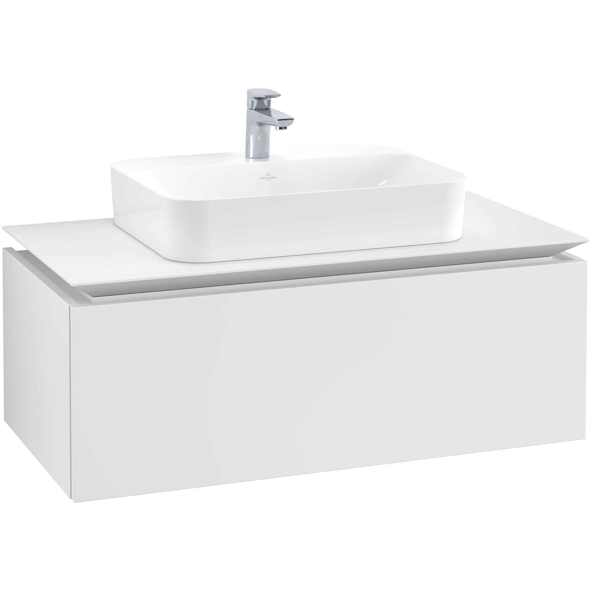 tvättställsskåp villeroy & boch legato kompakt med 1 låda för ytmonterat tvättställ från finion & memento