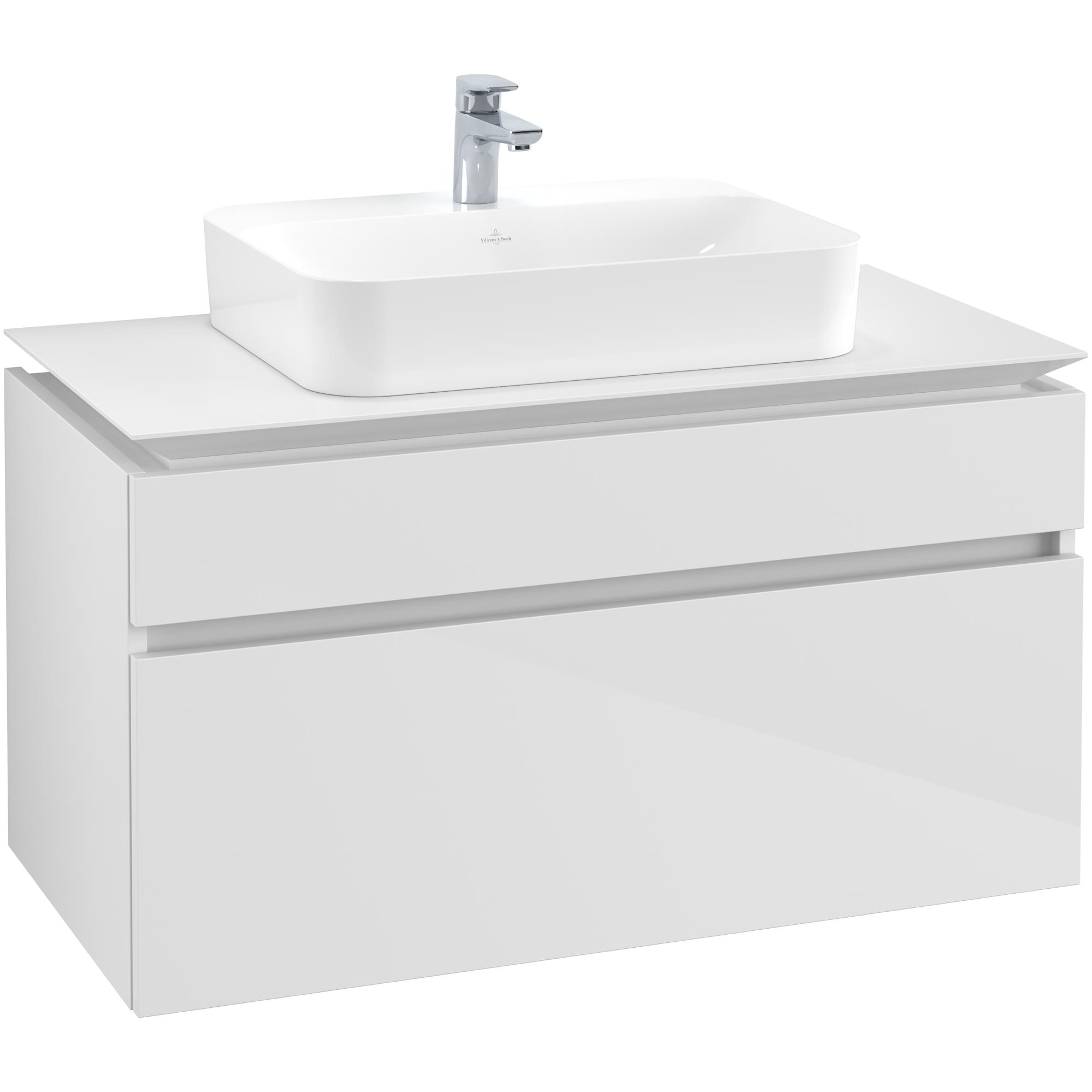 Tvättställsskåp Villeroy & Boch Legato med 2 Lådor för Ytmonterat Tvättställ från Finion & Memento | badrum - badrumsmobler - tvattstallsskap-och-kommod | KakelKungen