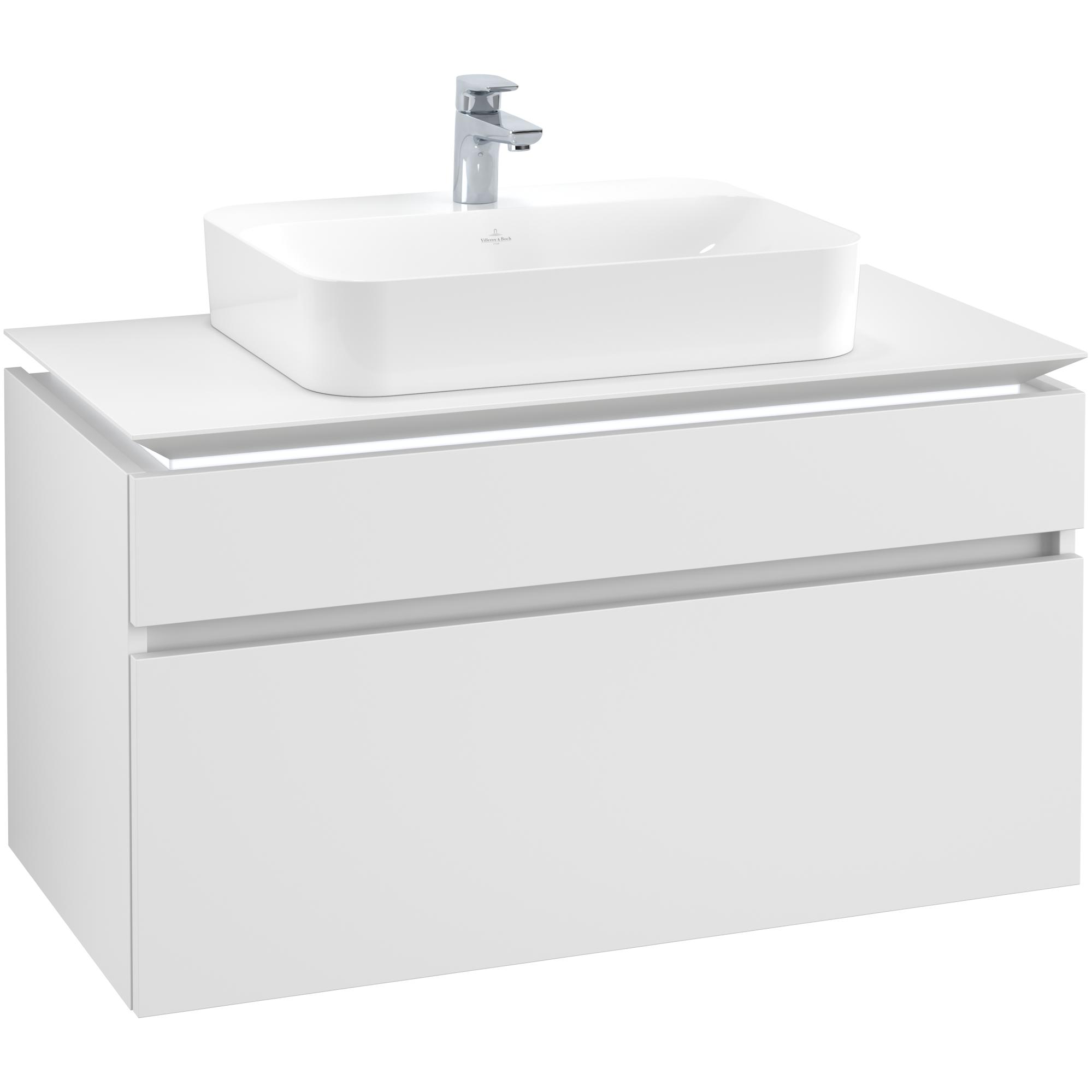 Tvättställsskåp Villeroy & Boch Legato med 2 Lådor för Ytmonterat Tvättställ från Finion & Memento | badrum - badrumsmobler - tvattstallsskap-och-kommod | KakelKungen