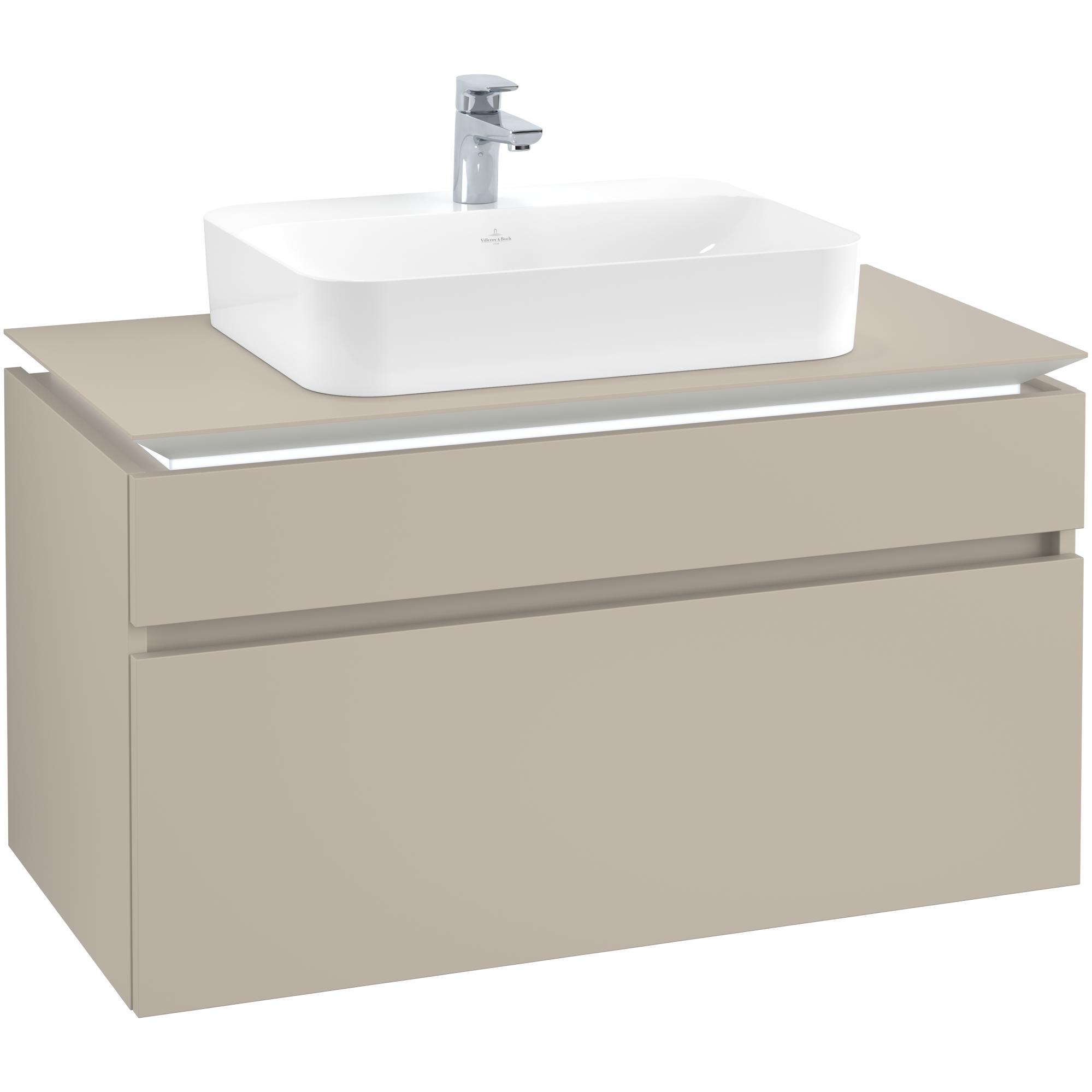 Tvättställsskåp Villeroy & Boch Legato med 2 Lådor för Ytmonterat Tvättställ från Finion & Memento | badrum - badrumsmobler - tvattstallsskap-och-kommod | KakelKungen