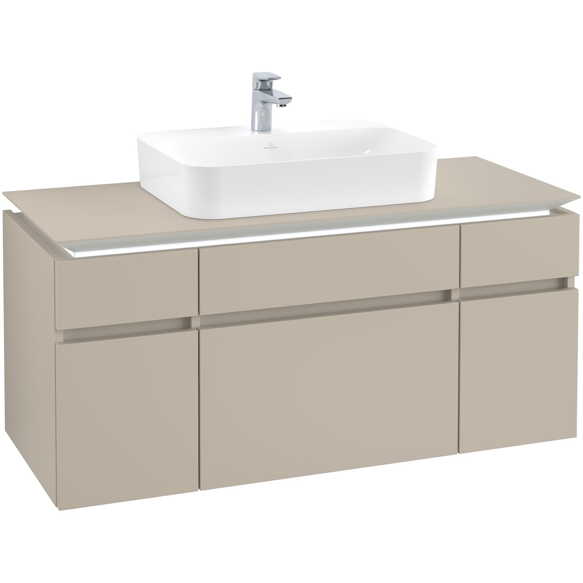 Tvättställsskåp Villeroy & Boch Legato med 5 Lådor för Ytmonterat Tvättställ från Finion & Memento | badrum - badrumsmobler - tvattstallsskap-och-kommod | KakelKungen