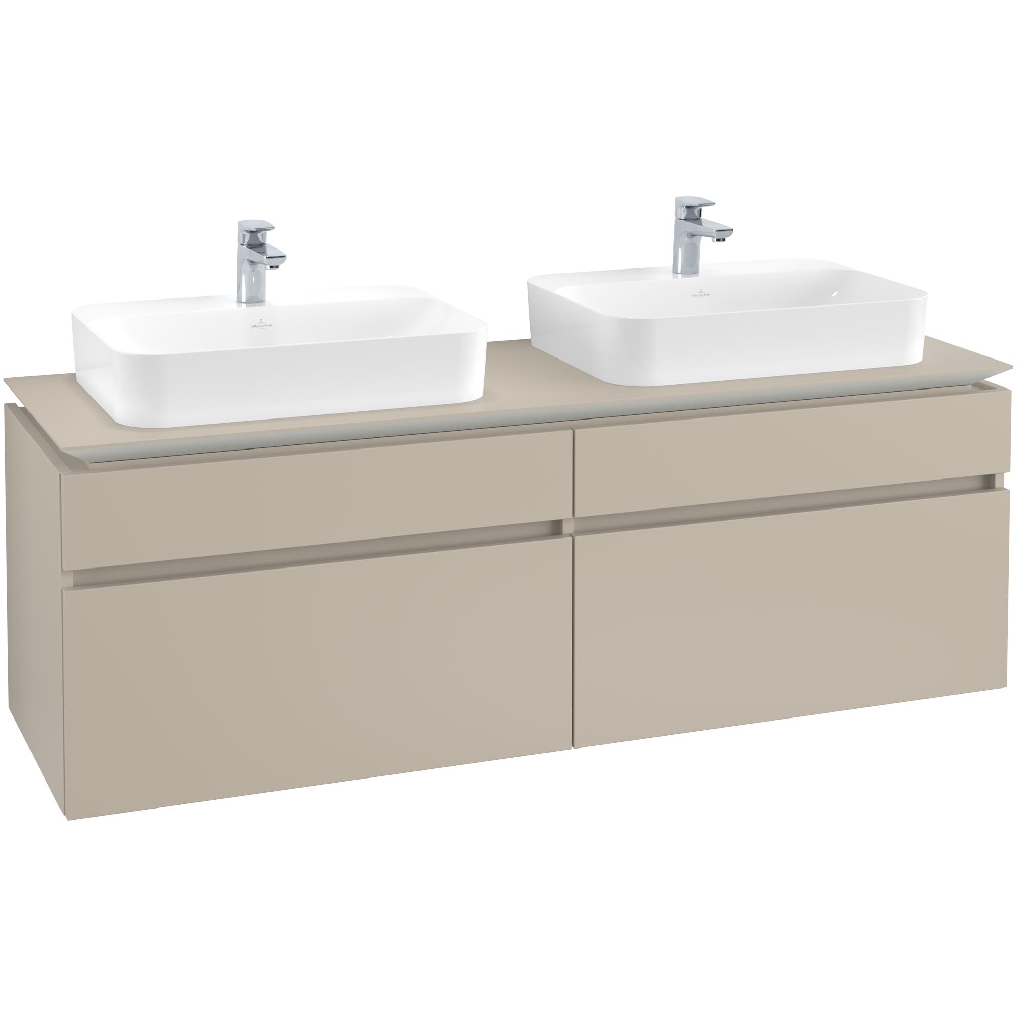 Tvättställsskåp Villeroy & Boch Legato 1600 med 4 Lådor för Två Ytmonterade Tvättställ från Finion & Memento | badrum - badrumsmobler - tvattstallsskap-och-kommod | KakelKungen