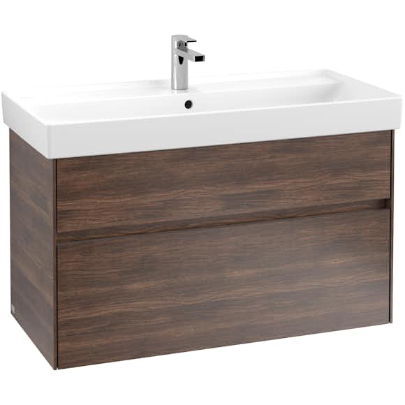 tvättställsskåp villeroy & boch collaro med 2 lådor för inbyggt skåpstvättställ