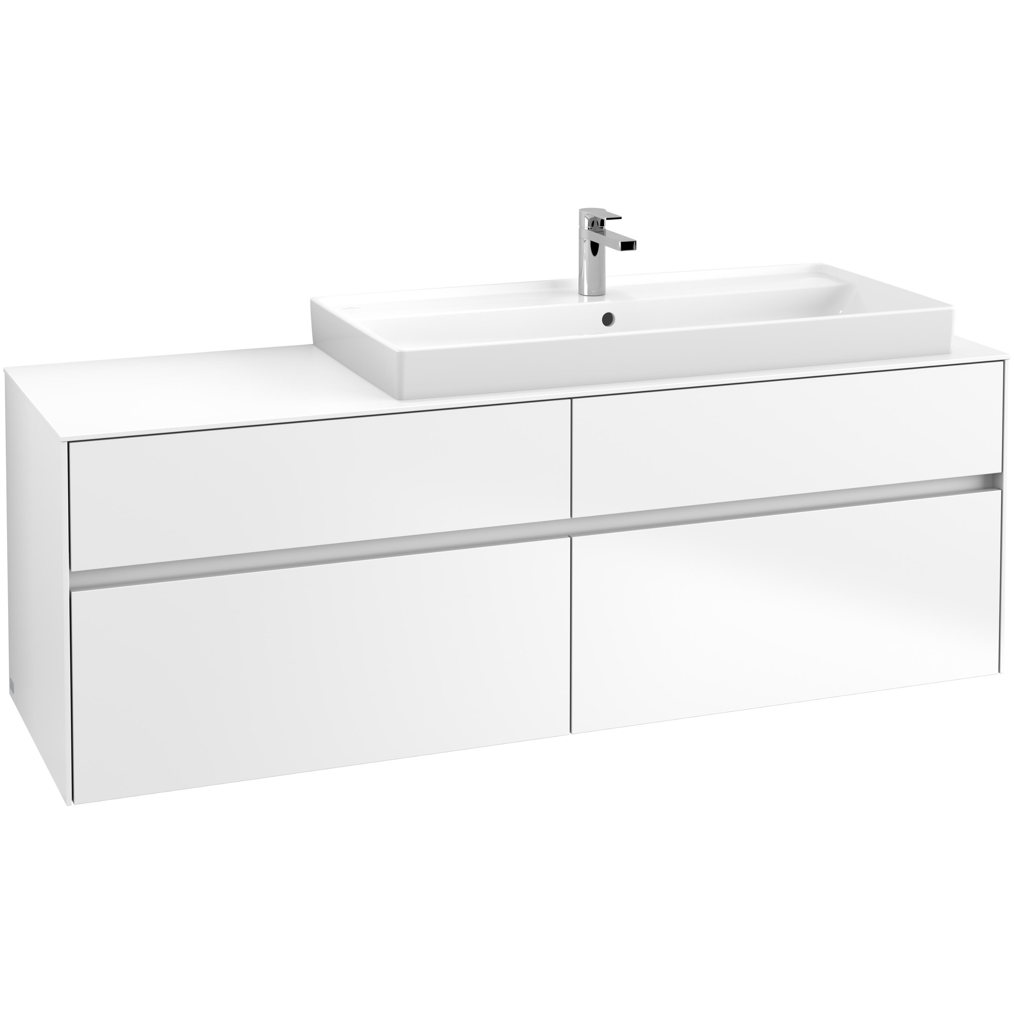 Tvättställsskåp Villeroy & Boch Collaro 160 cm med 4 Lådor för Ovanpåliggande Skåpstvättställ