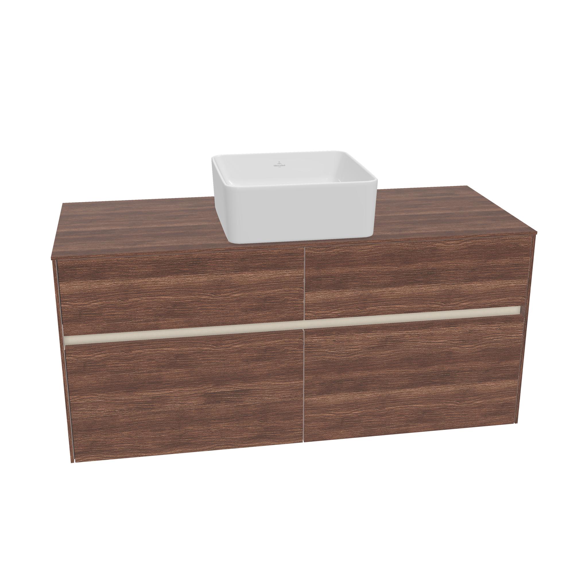 Tvättställsskåp Villeroy & Boch Collaro med 4 Lådor för Fristående Tvättställ | badrum - badrumsmobler - tvattstallsskap-och-kommod | KakelKungen