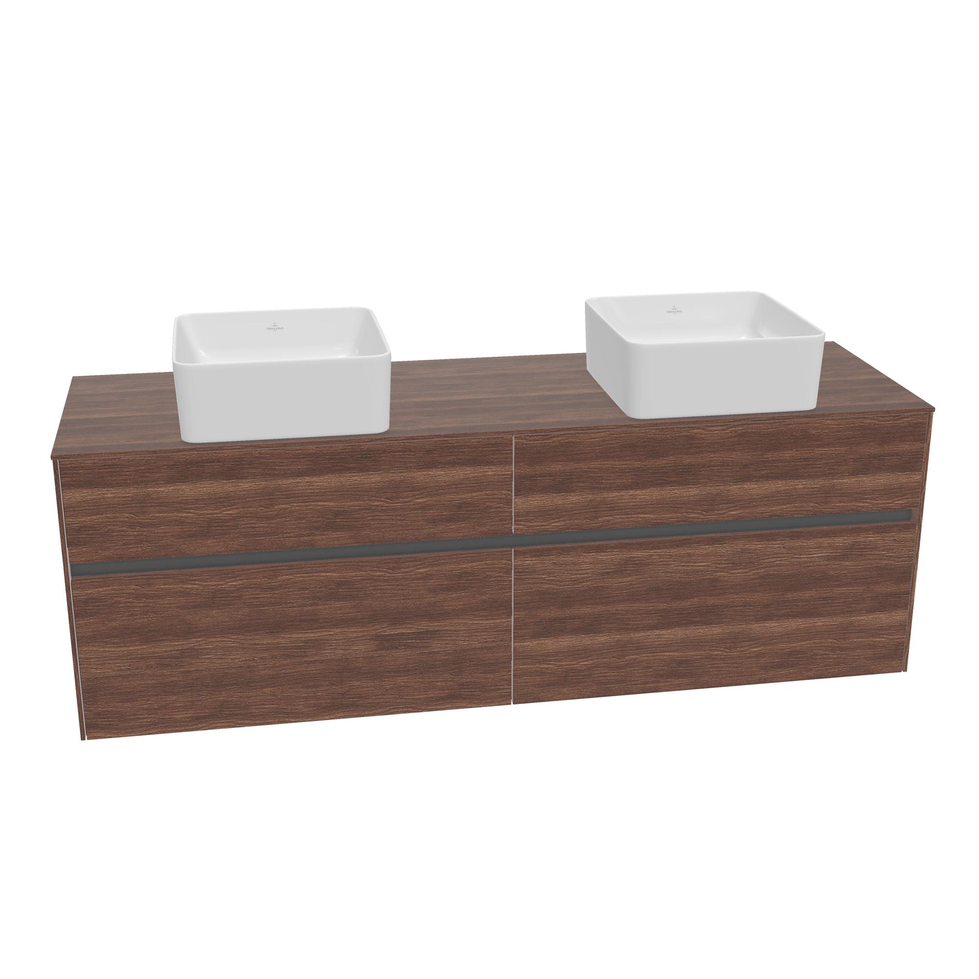 tvättställsskåp villeroy & boch collaro med 4 lådor för fristående tvättställ