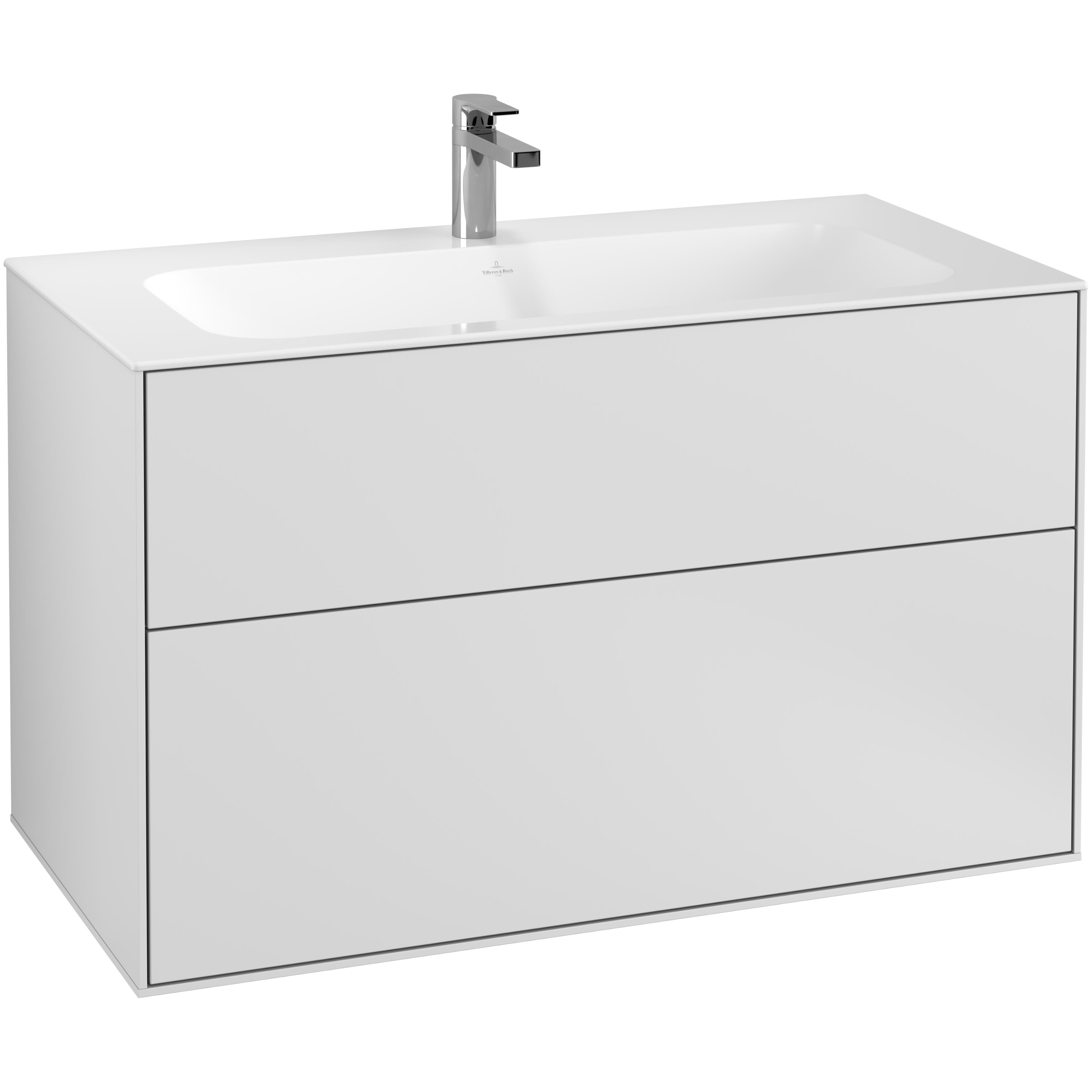 Tvättställsskåp Villeroy & Boch Finion med 2 Lådor för Inbyggt Tvättställ | badrum - badrumsmobler - tvattstallsskap-och-kommod | KakelKungen