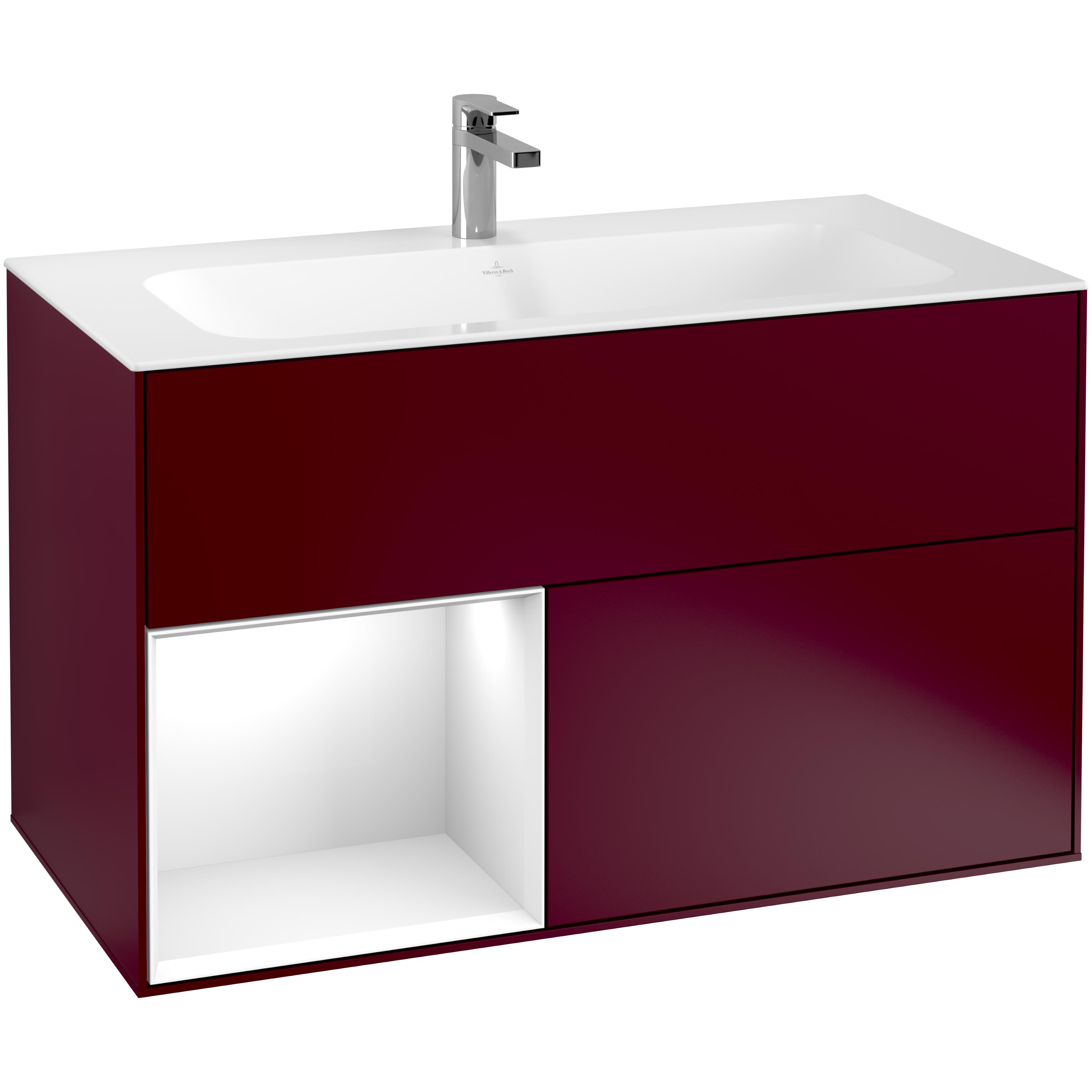 Tvättställsskåp Villeroy & Boch Finion med 2 Lådor och Hylla för Inbyggt Tvättställ | badrum - badrumsmobler - tvattstallsskap-och-kommod | KakelKungen