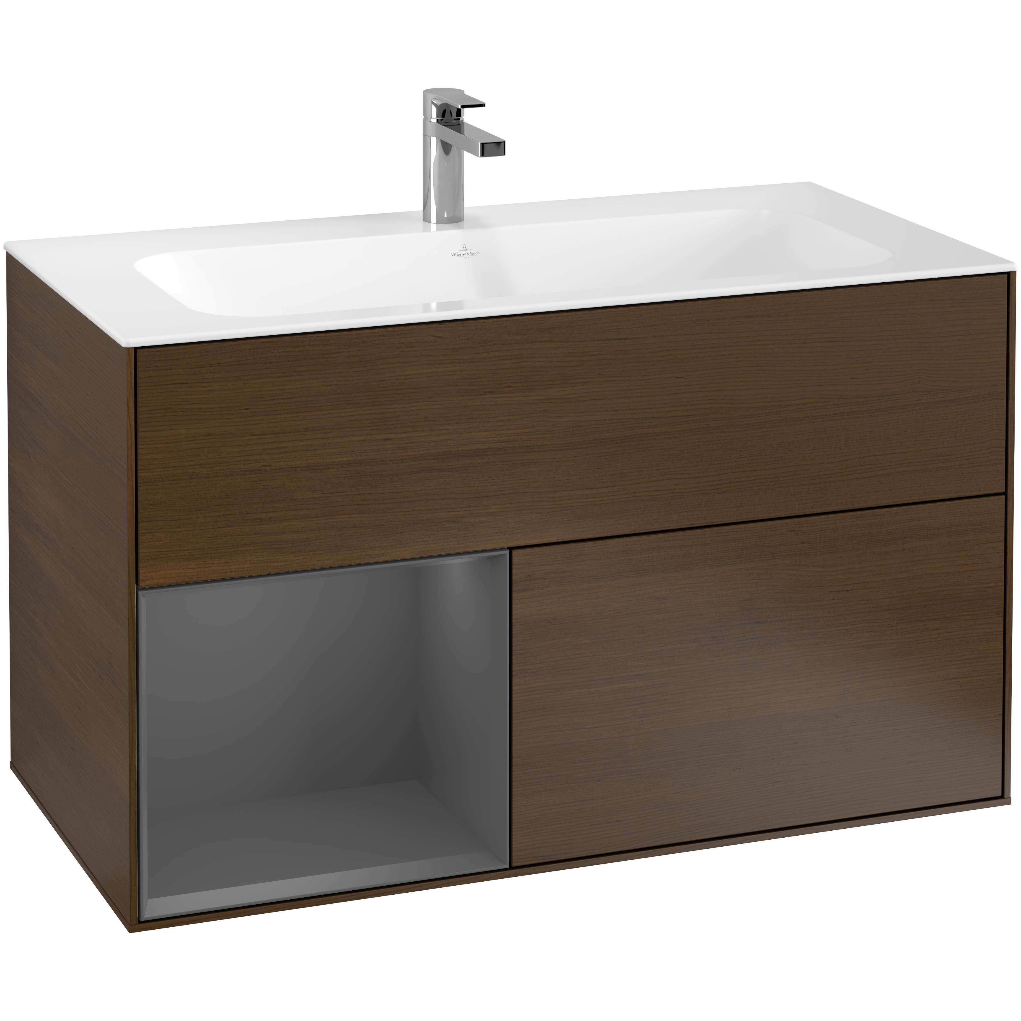 Tvättställsskåp Villeroy & Boch Finion med 2 Lådor och Hylla för Inbyggt Tvättställ | badrum - badrumsmobler - tvattstallsskap-och-kommod | KakelKungen